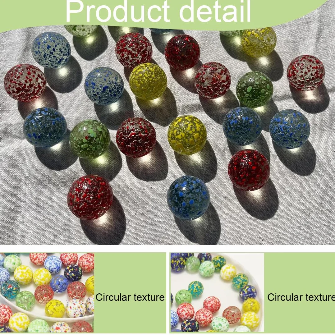 Canicas de Cristal 20 Piezas Multicolor para Juegos de Carreras y Decoración