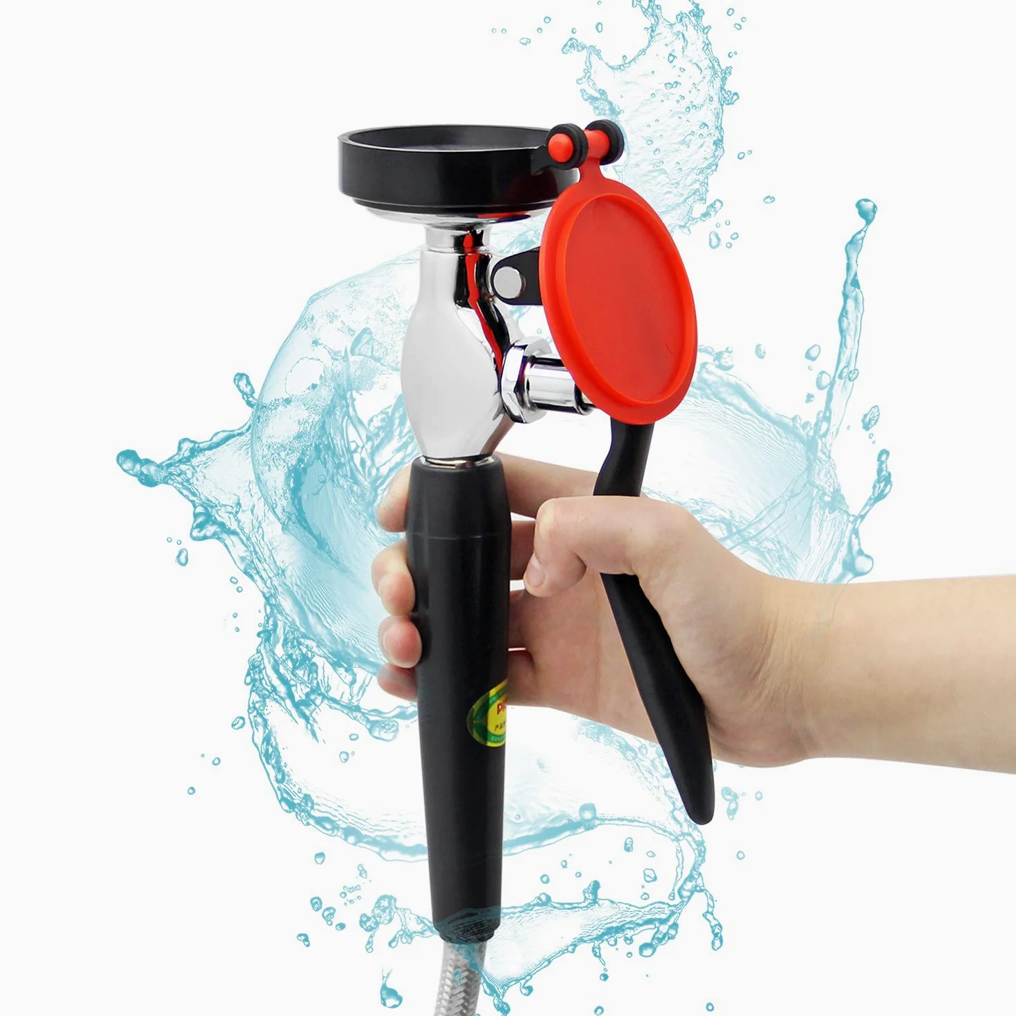CGOLDENWALL Drench - Manguera de ducha de mano con manguera de acero inoxidable de 1,5 m para laboratorio e industrial