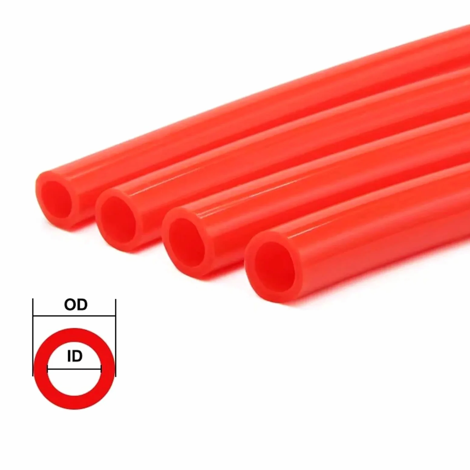 Manguera De Goma Manguera de goma de tubo de silicona de 2/6/10/15M, mangueras de riego de aire flexibles rojas for acuario, conector de agua, mangueras de jardín Para Flexible(15 Meters,ID 10mm x OD