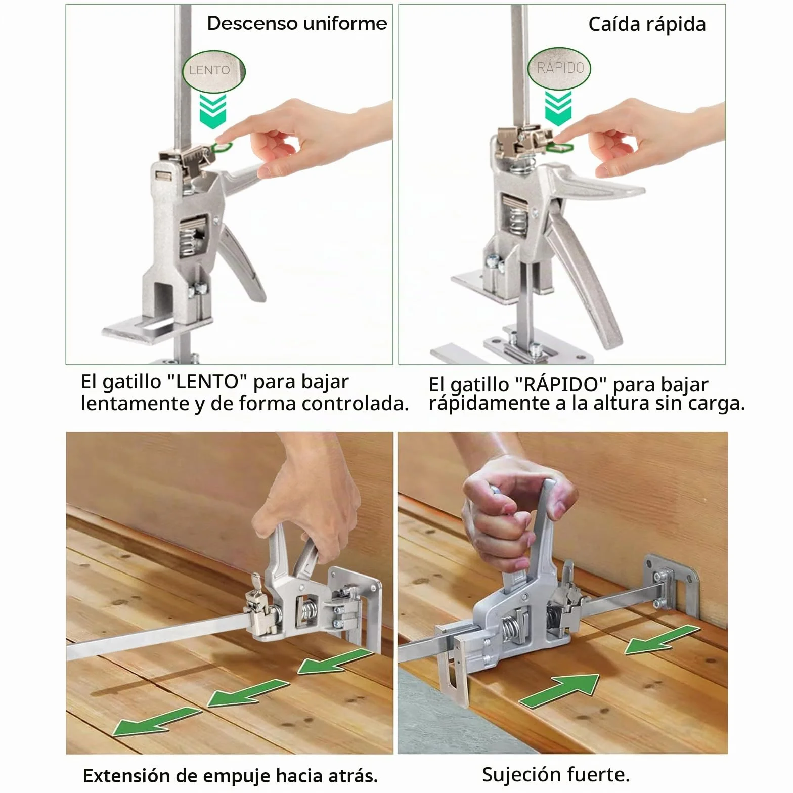 Brazo Ahorrador de Trabajo,2 piezas Elevador de Tablero de Puertas Duradero,Hasta 880 lbs/400 kg, Multifunción Levantador de Azulejos,Para Puertas,Armarios,Azulejos de Pared