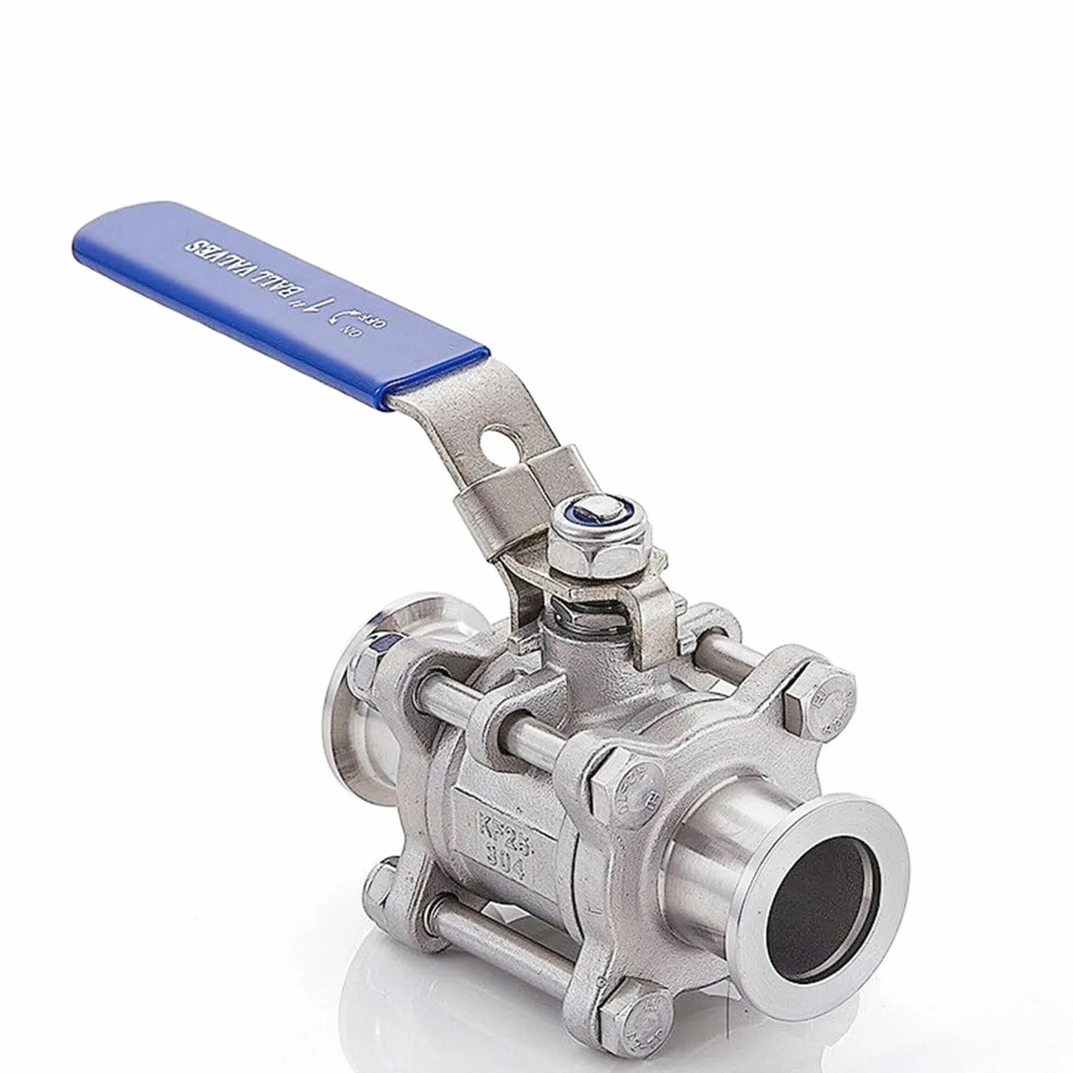 Válvula de Bola de Alto vacío KF de Acero Inoxidable KF16 KF25 KF40 KF50 SUS304, Brida de instalación rápida, válvula de Bola Manual de Tres Piezas | válvula solenoide(KF16)