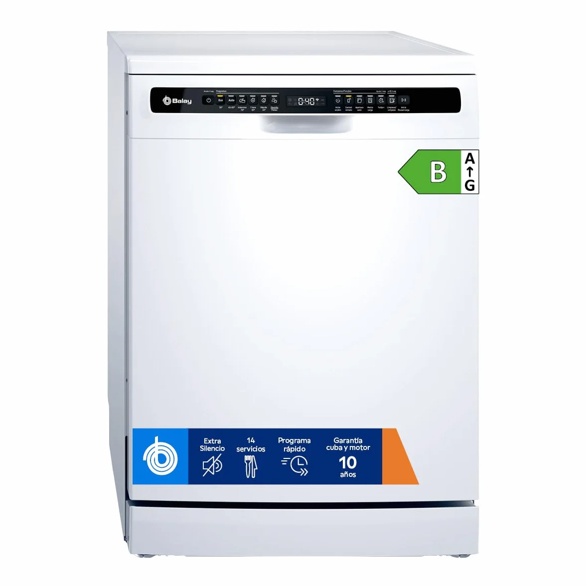 Balay Lavavajillas Libre Instalación 60 cm 14 servicios Home Connect 3VS6361BP Blanco