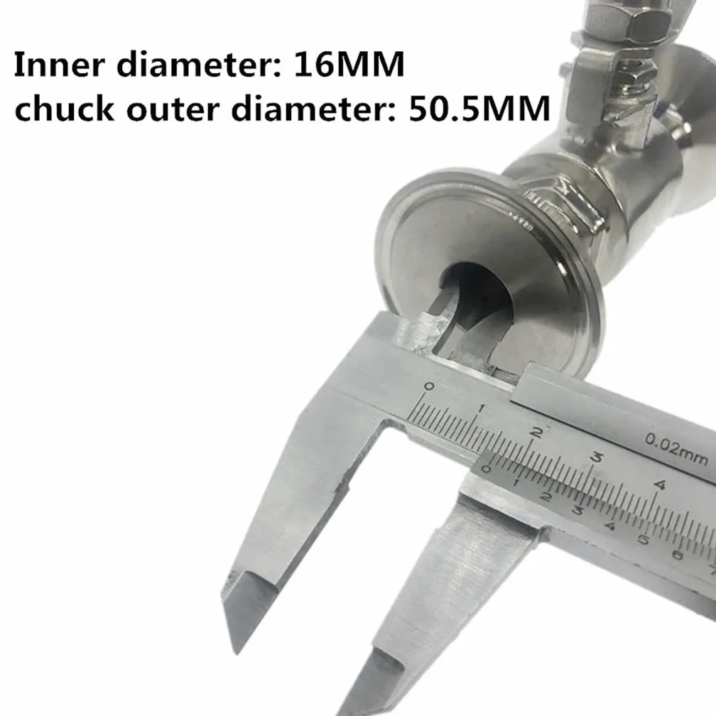 conexión rápida de la válvula de Bola, 3/4" 19mm 304 Stainless Steel Sanitary Ball Valve Tri Clamp Ferrule Type, For Homebrew Diary Product