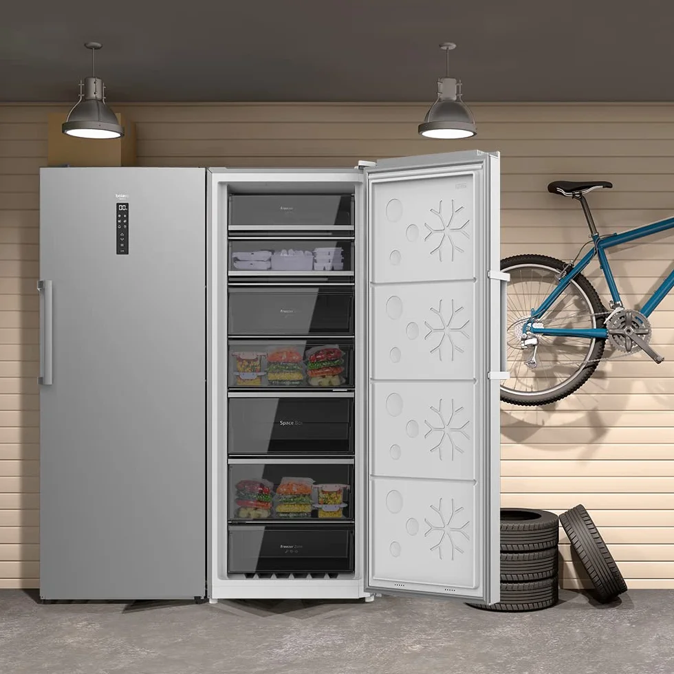 Cecotec Congelador Vertical 380L Bolero CoolMarket UF 380 Inox No Frost Acero Inoxidable