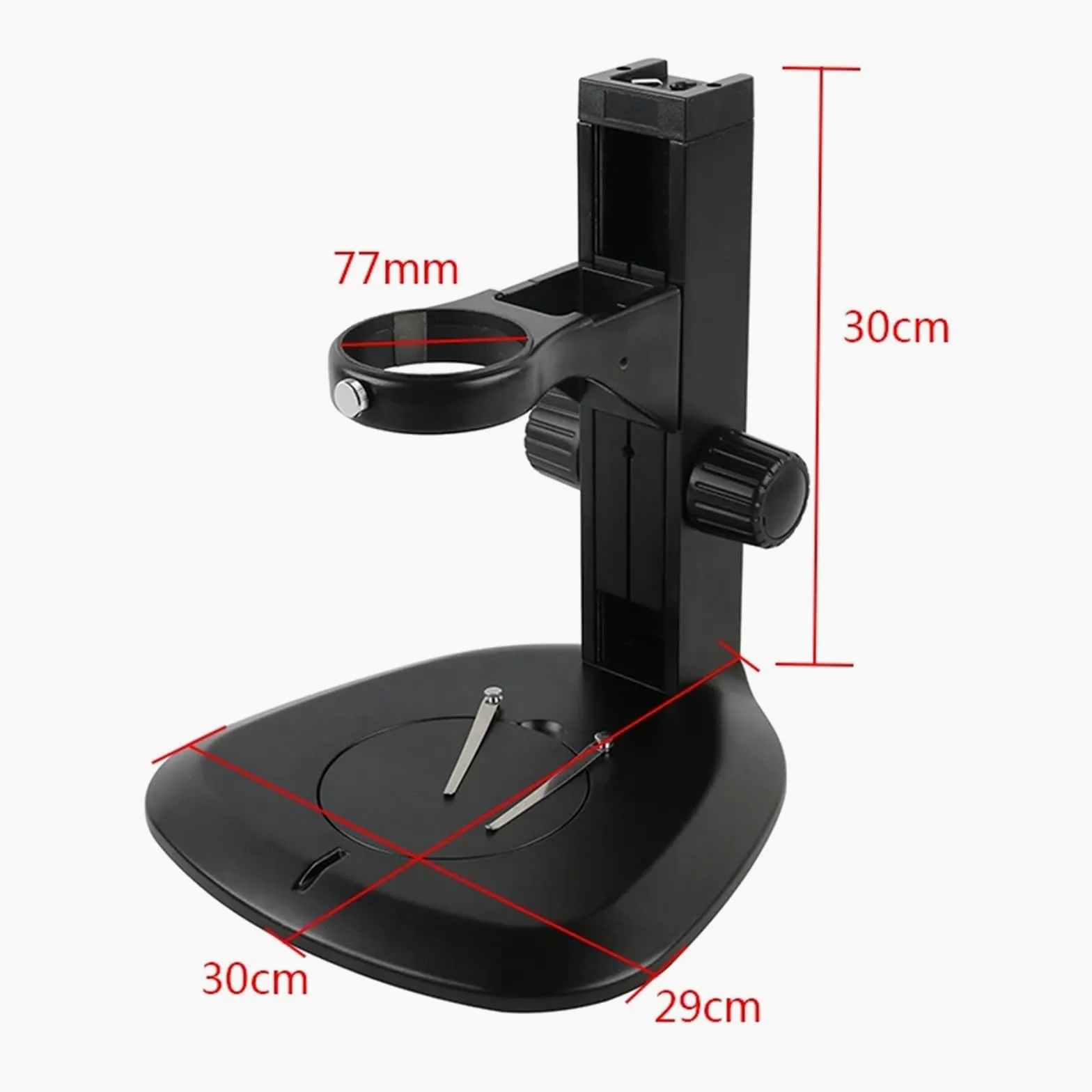Gradilla para tubos de ensayo Microscopio trinocular de brazo vertical, microscopio estereoscópico, soporte de mesa de trabajo integrado ajustable