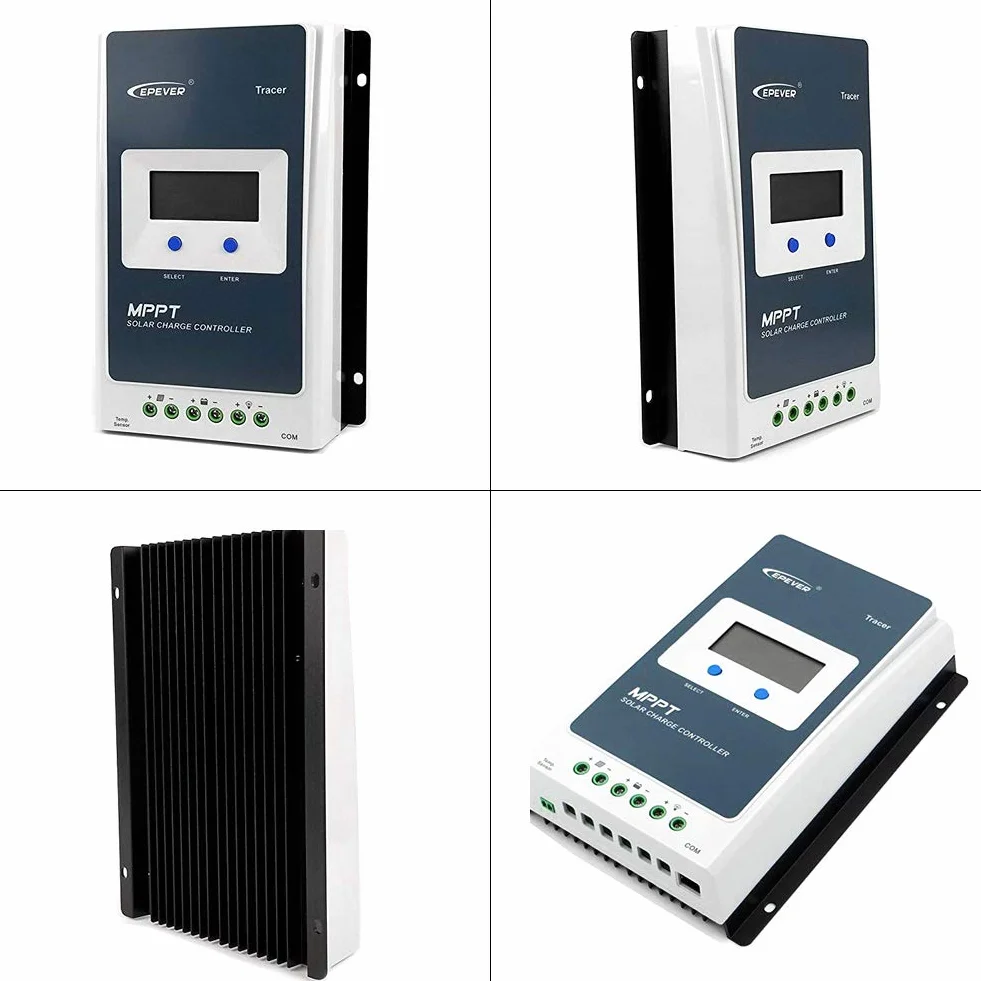 EPEVER MPPT Cargador solar Tracer AN serie 10A/20A/30A/40A con 12V/24V DC Identificación automática voltaje sistema (20A+MT50+RTS+RS485)