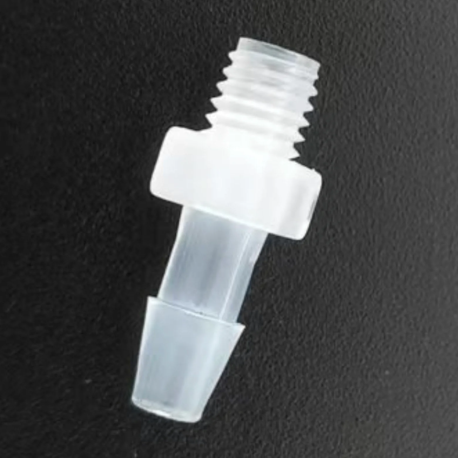 Accesorios de manguera de plástico, adaptador de rosca macho 10-32UNF, conectores de polipropileno transparente para laboratorio y maquinaria de alimentos, 100 unidades (1,6 mm 1/16 pulgadas)