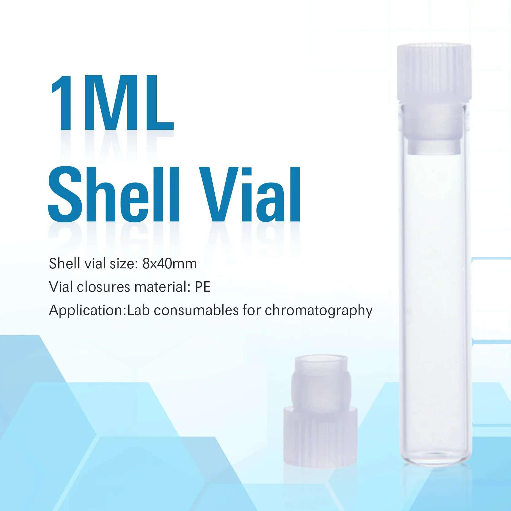 ALWSCI 1mL Viales de Muestra de Vidrio 8 x 40mm Base Plana 200 Unidades