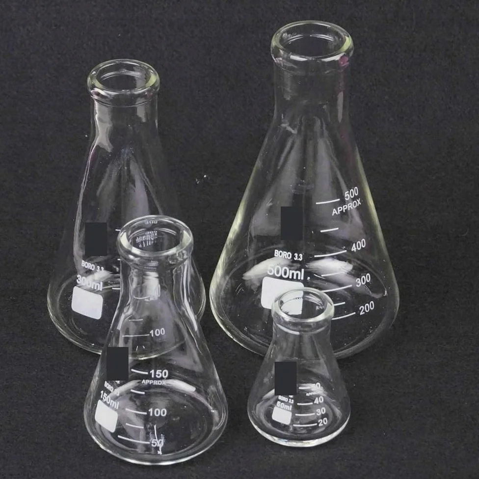 Matraz Erlenmeyer Cónico Vidrio Borosilicato G3.3, Suministro Lab 1Pza | 50/100/150/200/250/300/500/1000/2000/3000/5000ml(2000)