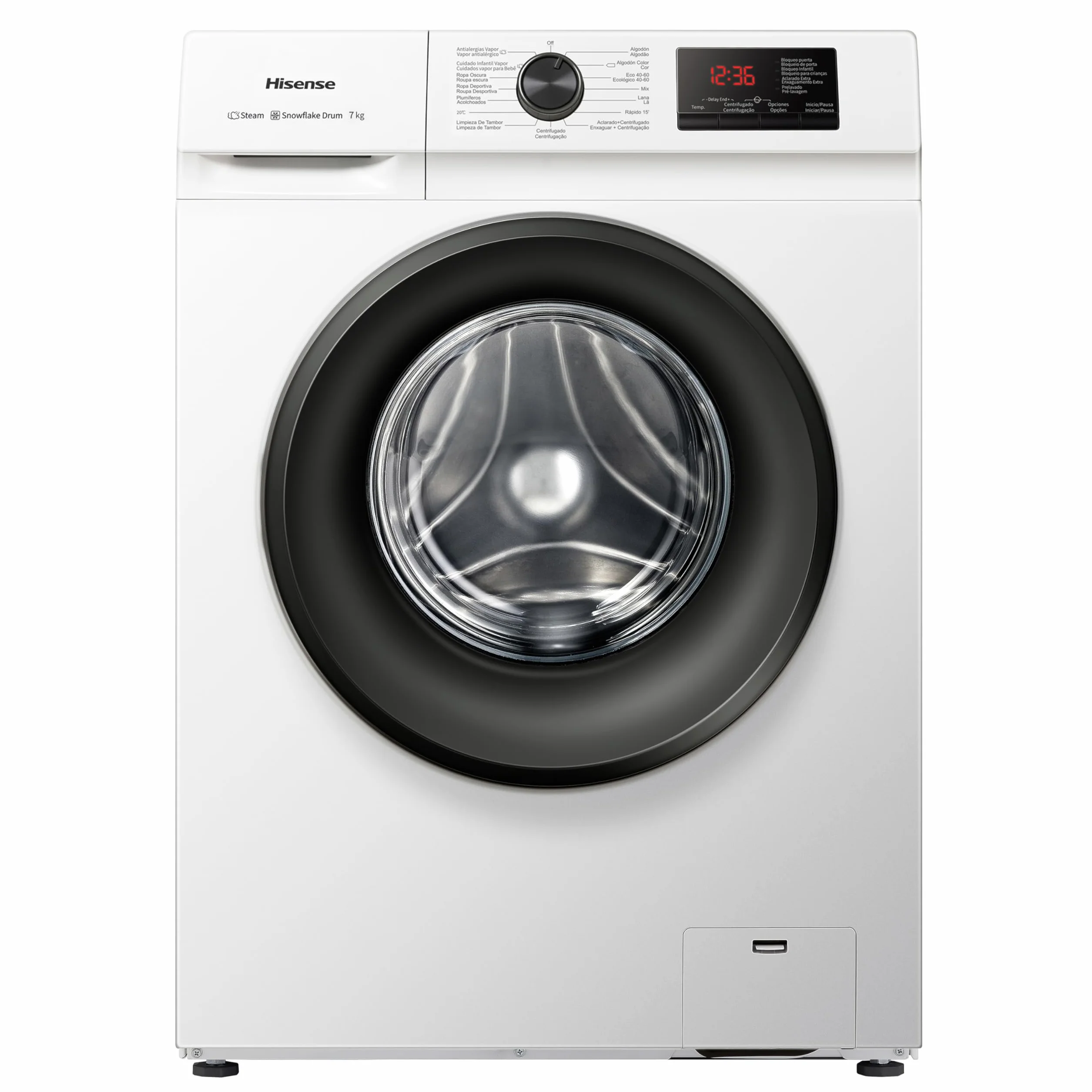 Hisense Lavadora Carga Frontal 7 Kg 1200 rpm Display LED Blanco