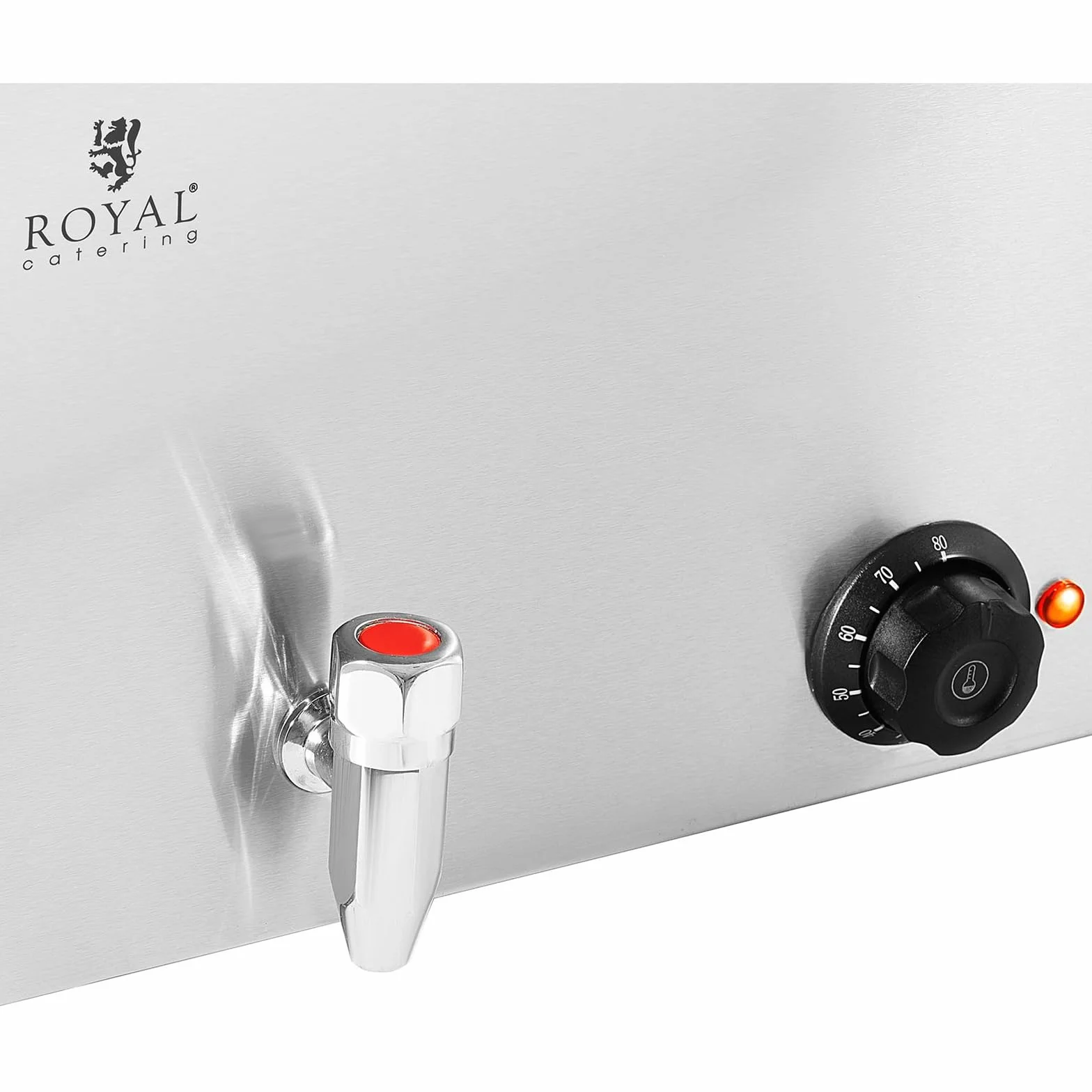 Royal Catering Baño María Profesional para Hostelería RCBM_GN1/6 (Potencia: 600 W, Cantidad de contenedores GN: 6, Volumen total: 6 x 3 L)
