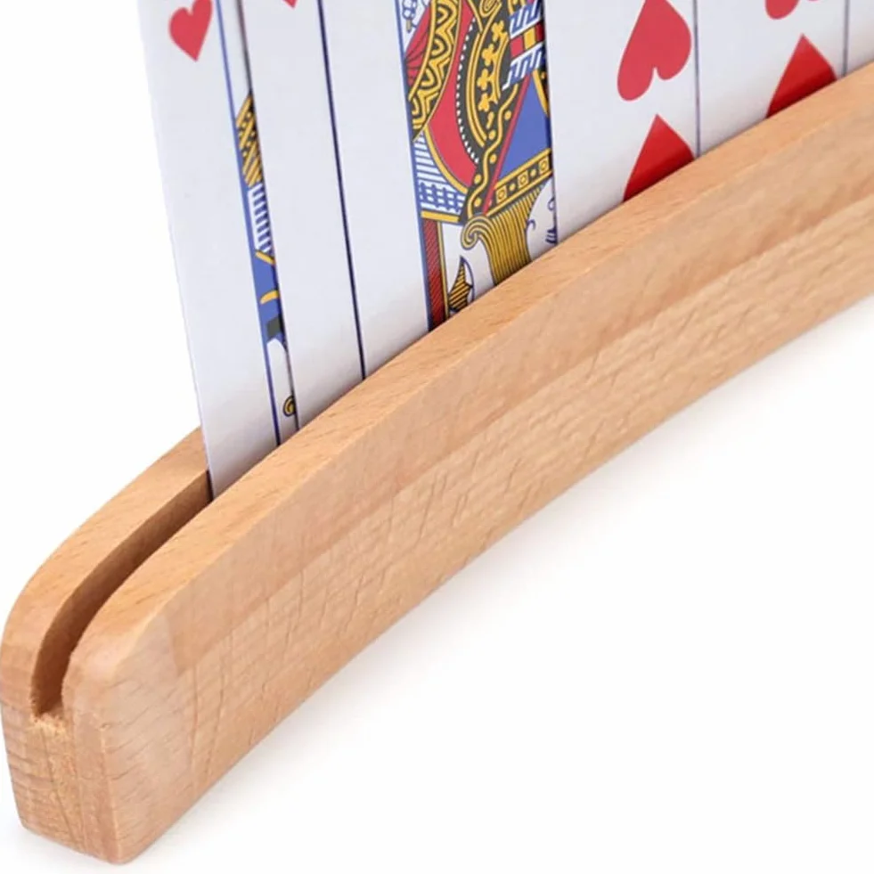 Portatarjetas de madera 33 x 3,4 x 1,2 cm para póquer