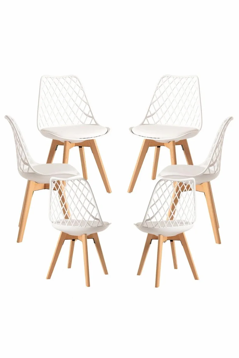 Regalos Miguel - Packs Sillas Comedor - Pack 6 Sillas Mima - Blanco