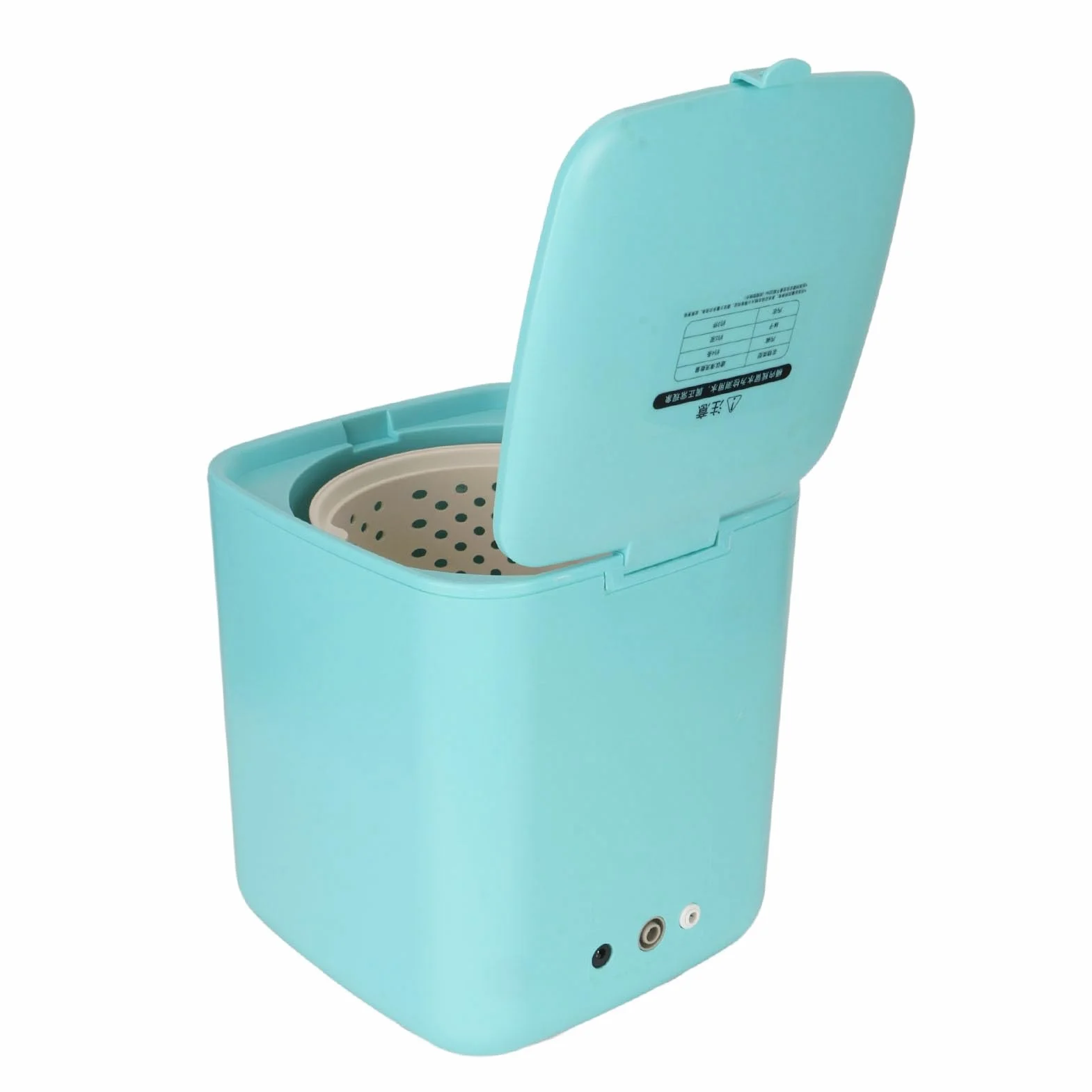 Topyond Lavadora Portátil Automática 7 Litros Secado Giratorio Mini Lavadora y Secadora Combinada Azul Verdoso
