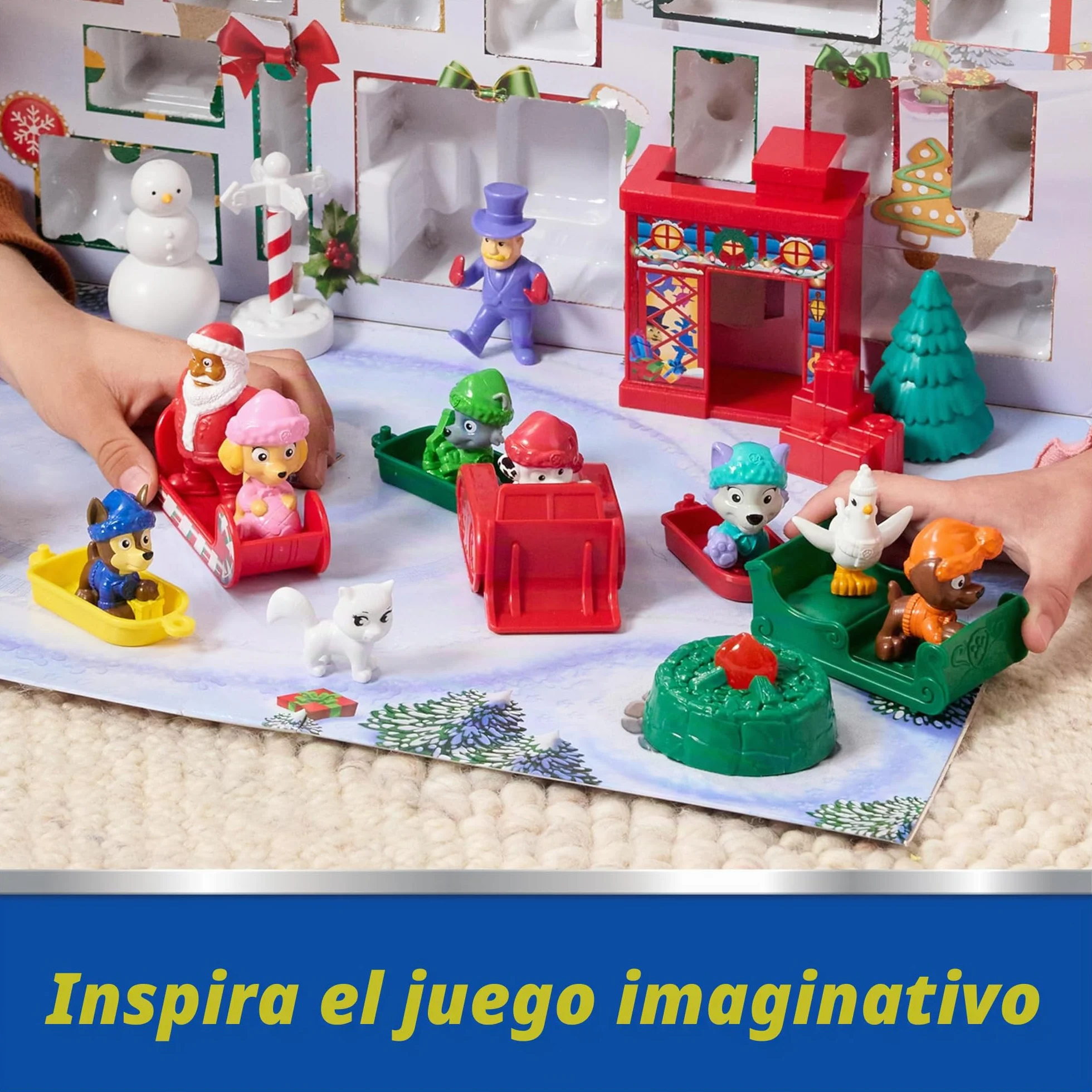 PAW PATROL Calendario de Adviento 2025 con 24 sorpresas de juguete, 7 vehículos y 11 figuras