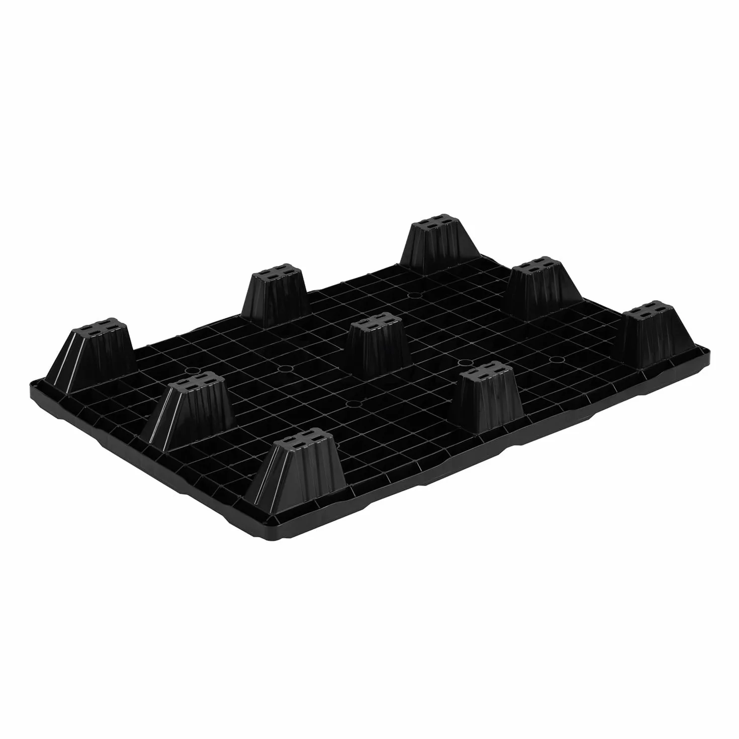 IMJ-Global - Palet de Plastico HDPE, Palets de Plastico 120x80cm con 9 Pies de Base, con Certificación para Uso Alimentario y una Capacidad de Carga Máxima de 2500 kg (10 Palets)