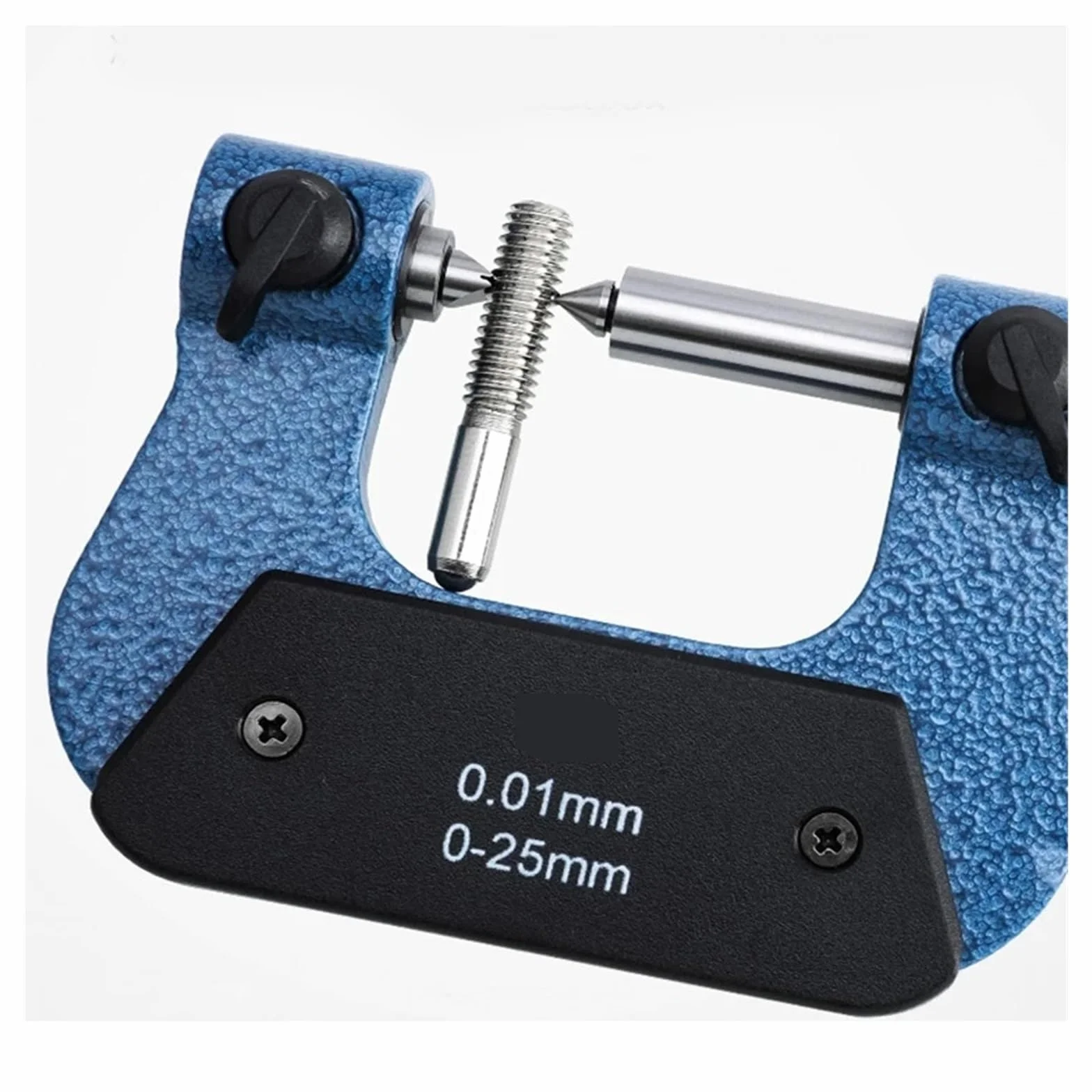 Micrómetro de rosca de tornillo, 0-25 mm 25-50 mm 50-75 mm 75-100 mm Calibrador micrométrico de rosca que incluye yunques de medición (Size : 75-100mm)