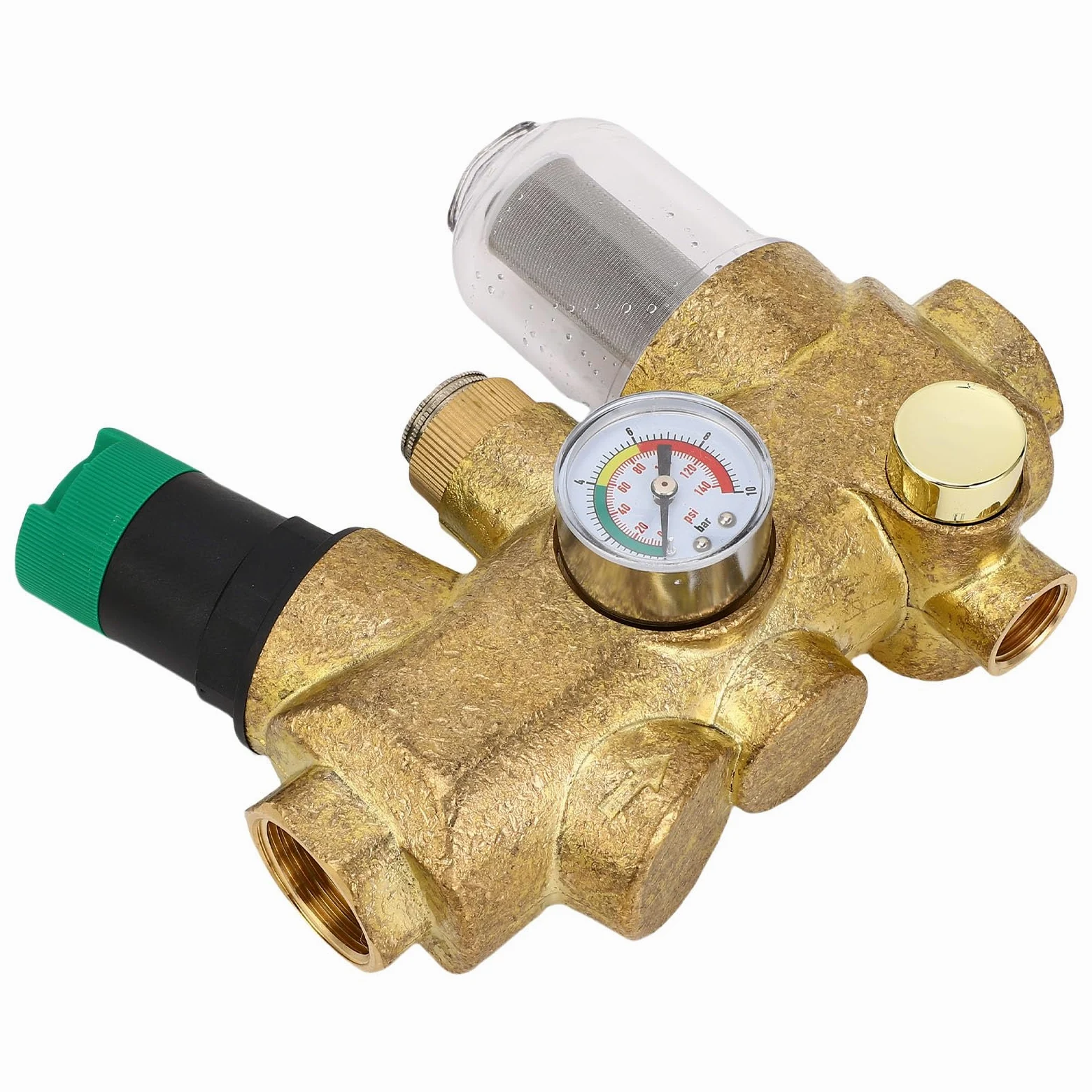 Tangxi Regulador de Presión de Agua y Válvula de Seguridad con Función de Autolimpieza para un Uso Eficiente del Agua en el Hogar (1/2 pulgada (DN15))