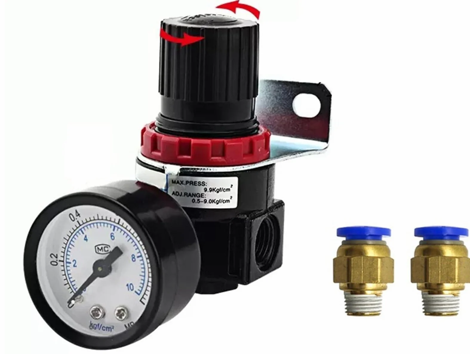 Válvula de unidades de tratamiento regulador de compresor de Control AR20001/4'' con ajuste de calibre 4MM-16MM