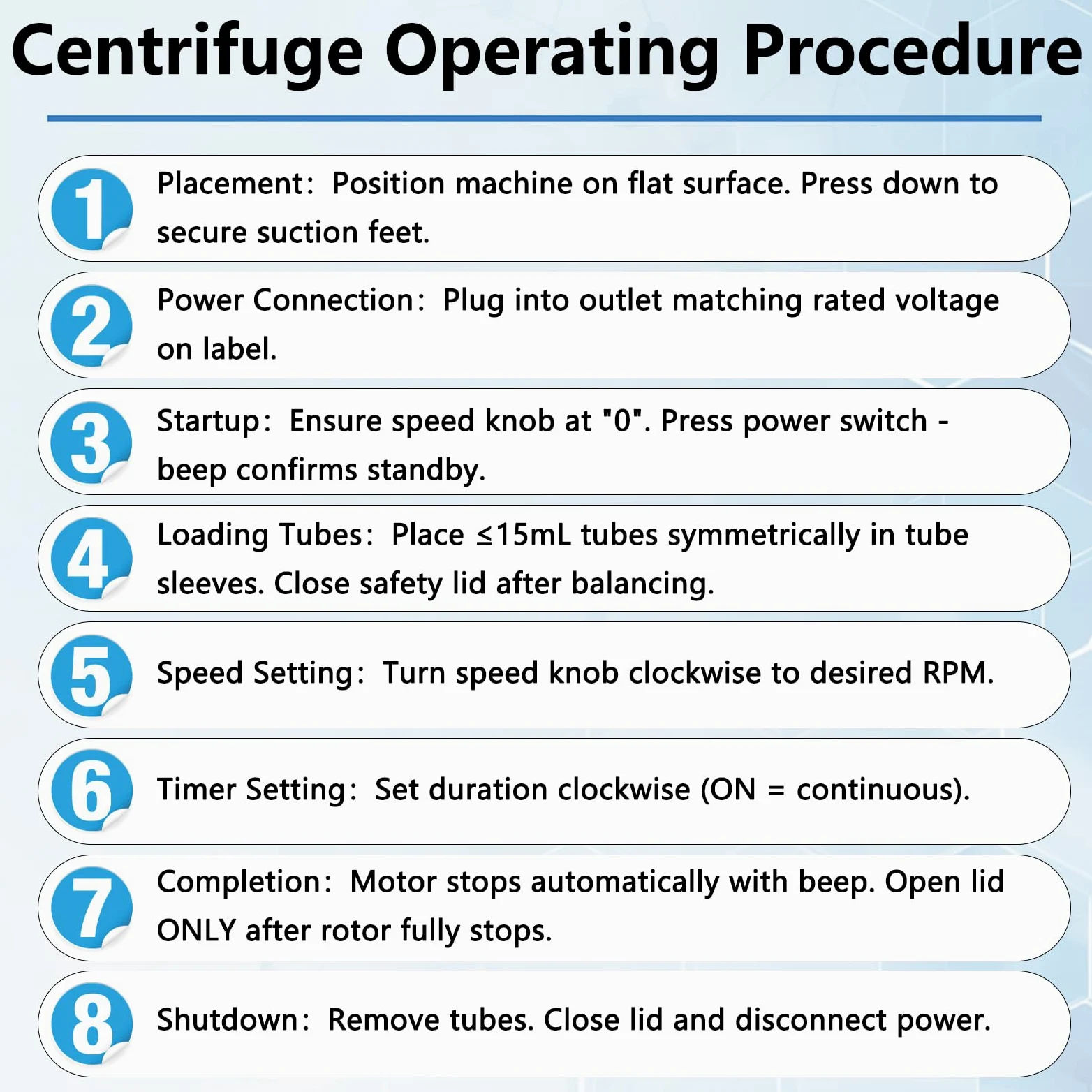 Centrifugadora de mesa de laboratorio