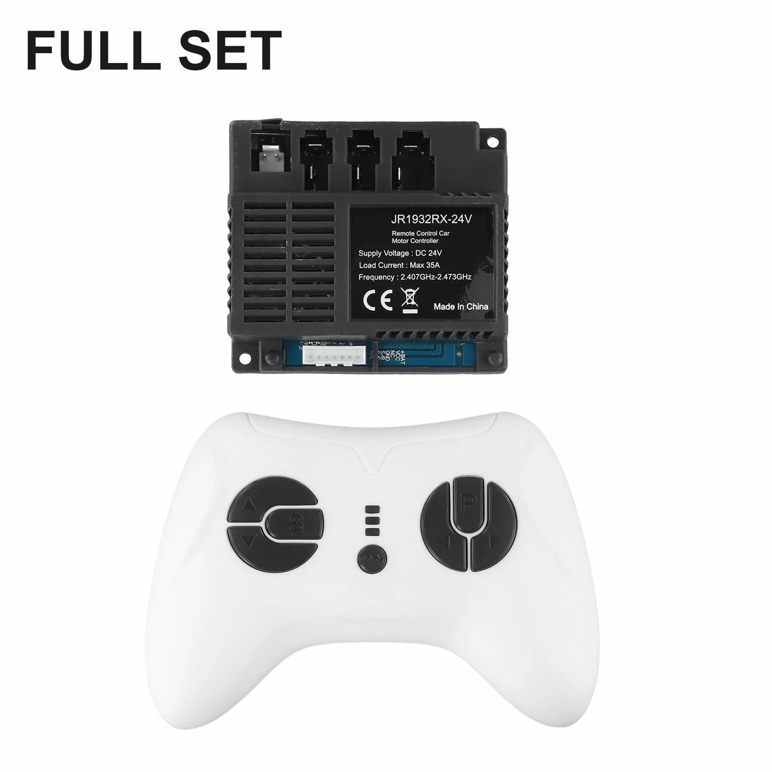 Receptor 24 V Jr1932Rx-24 V 7 pines para coche eléctrico Unidad de control remoto 2.4G Módulo de repuesto compatible con vehículos de paseo para niños