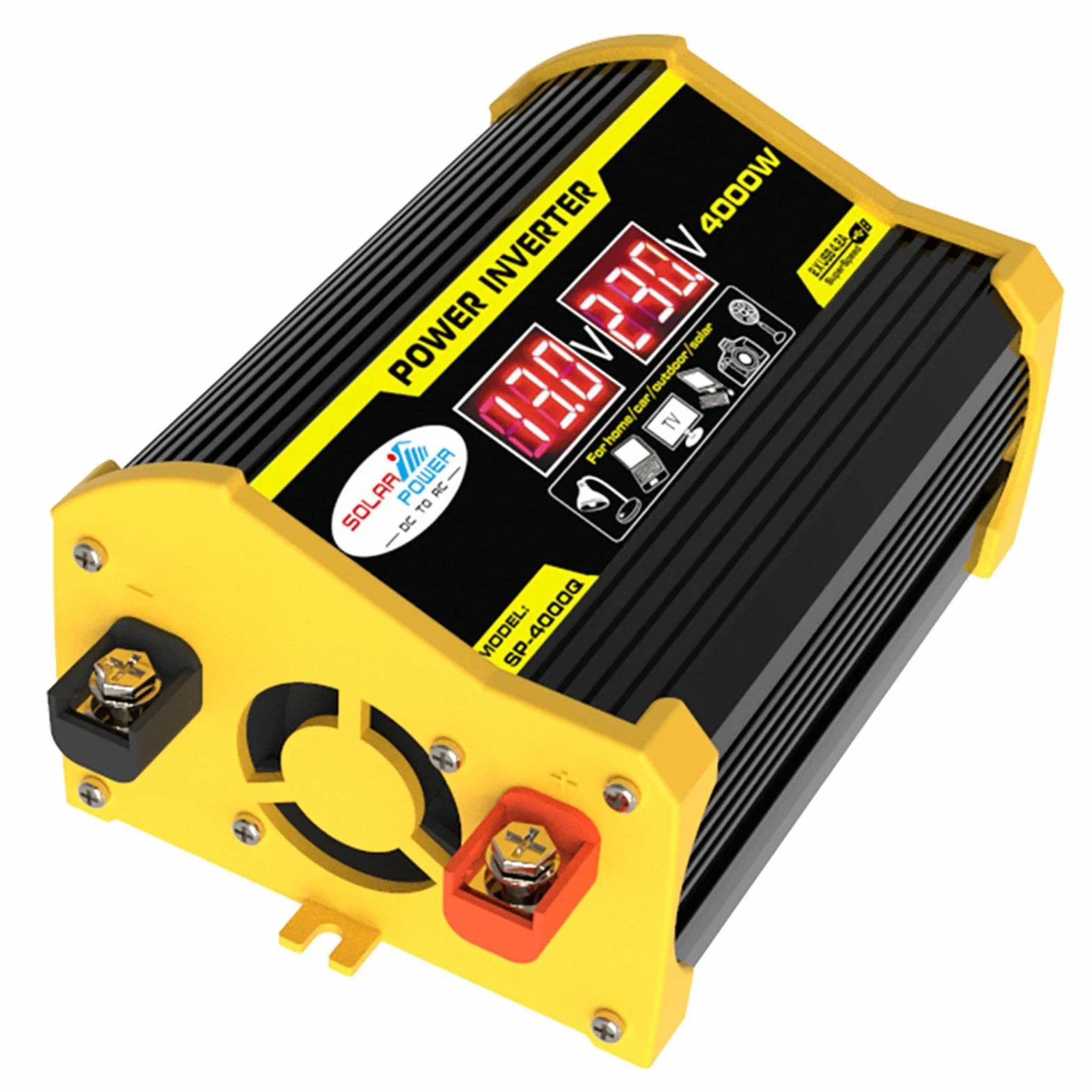 Kit de panel solar portátil, sistema de energía solar, inversor de 4000 W con 2 puertos USB, control de carga solar 30 A, indicador de pantalla LED, carga rápida para fuente de alimentación de