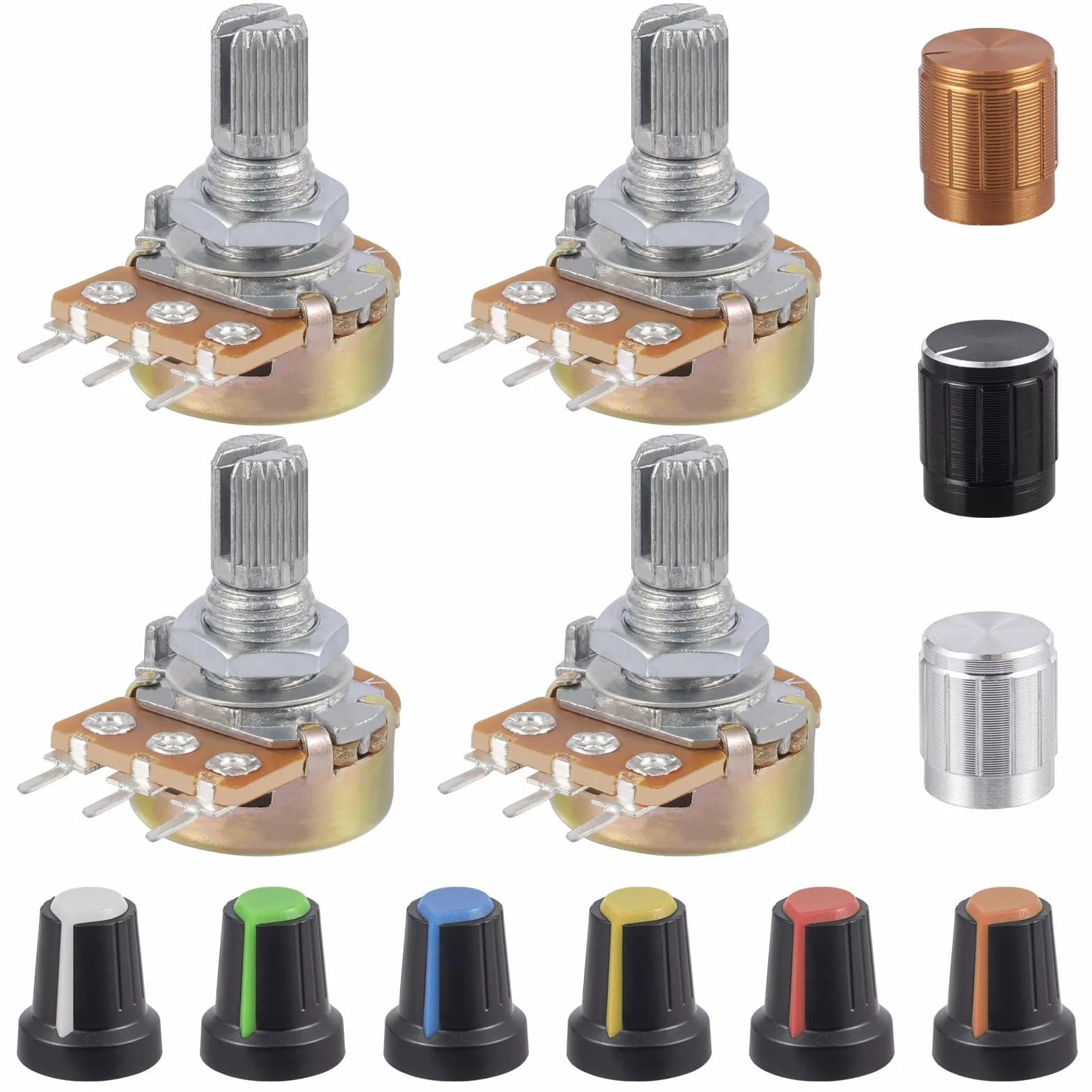 WH148 1K Ohm Potenciómetro Lineal Rotativo Cónico 20 Piezas
