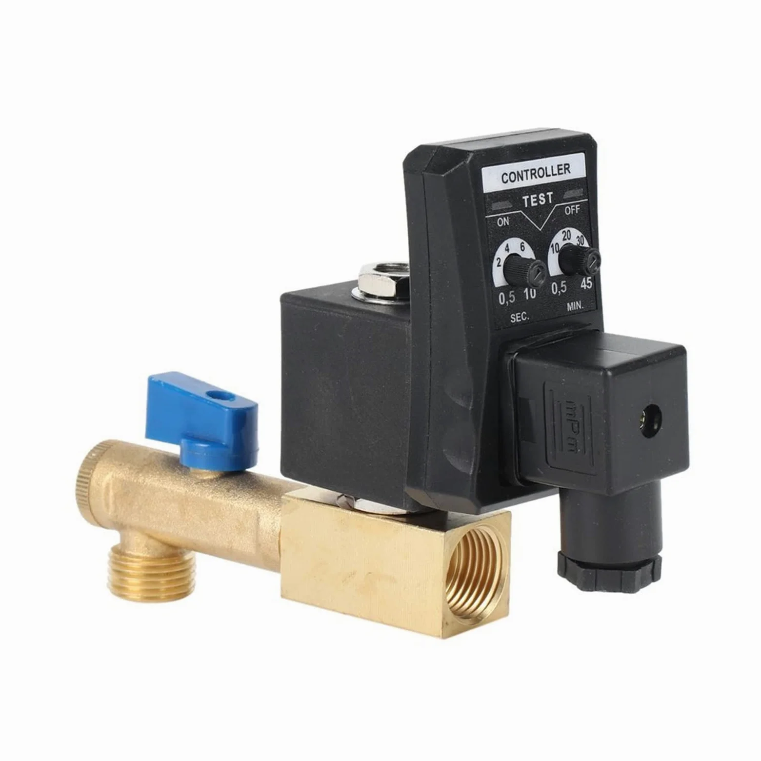 Válvula de Drenaje electrónica Válvula de Drenaje automática del Tanque de Gas temporizada 1/2 quot; Puerto AC 220V Válvula de latón de 2 vías for compresor de Aire 1 Uds
