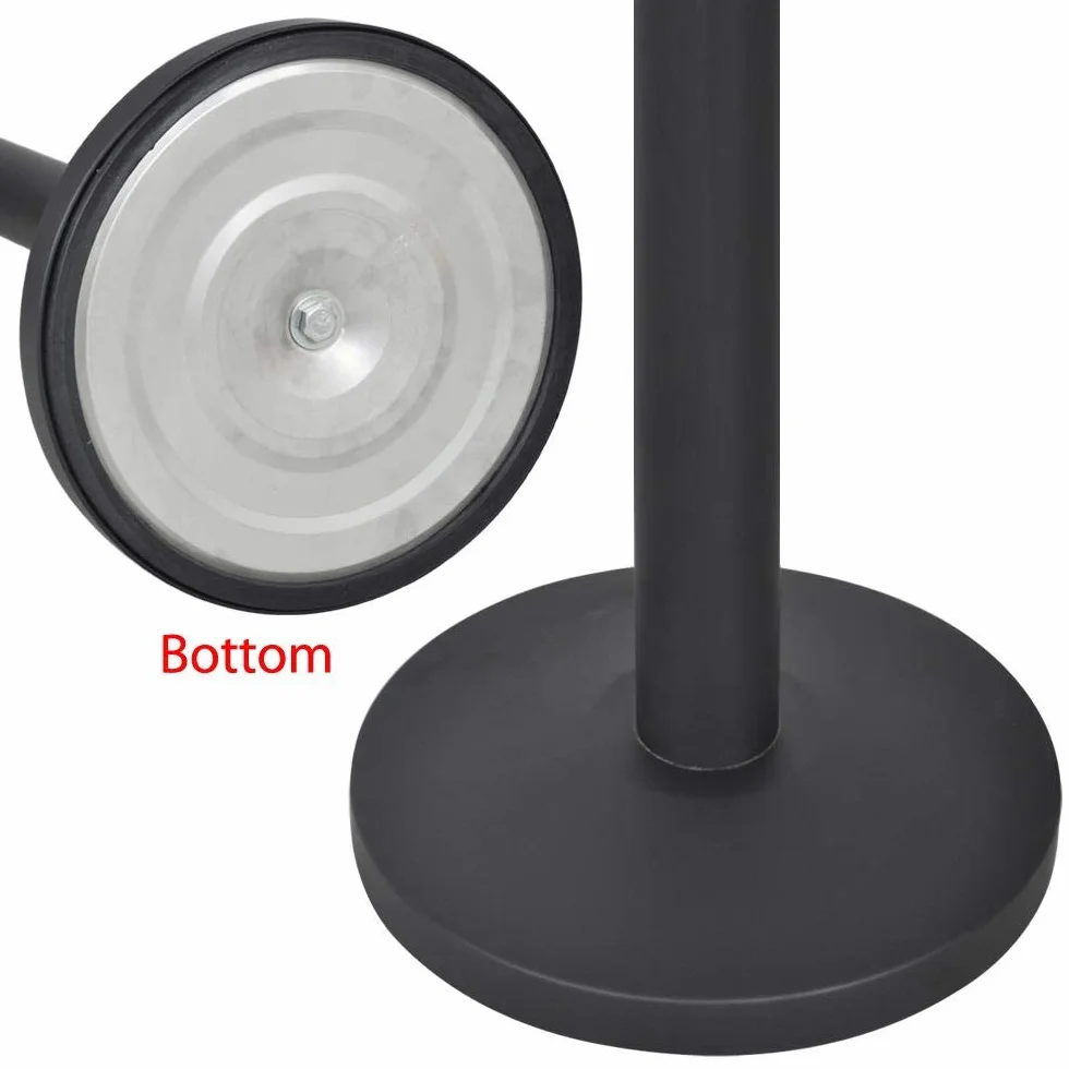Yaheetech Poste Separador con Cinta Extensible Barrera de Seguridad Negro 200 cm