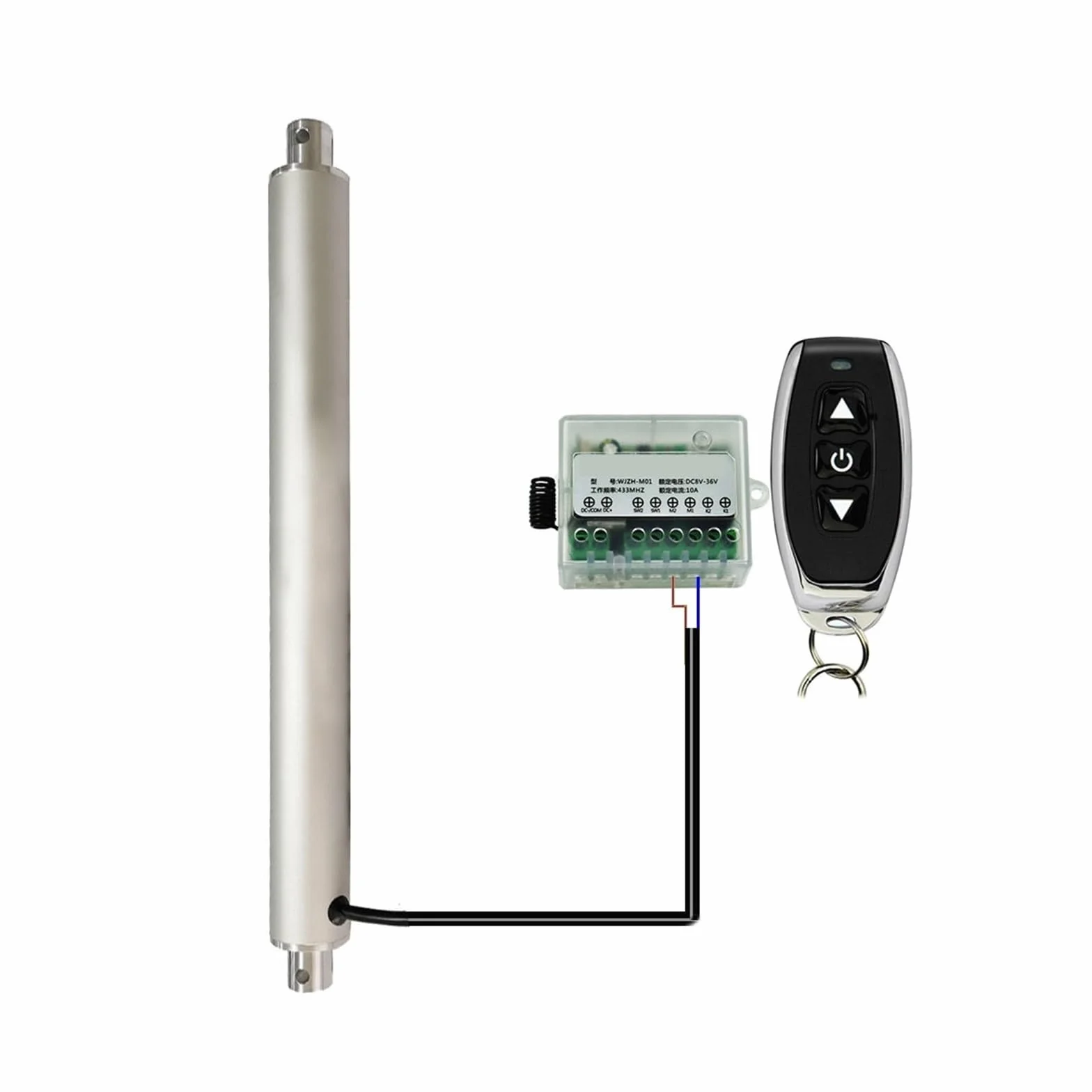 Actuador lineal Kit De Control Remoto For Actuador Lineal CW CCW, Alto Par Máximo 2000 N, Varilla Acero Inoxidable 450 Mm