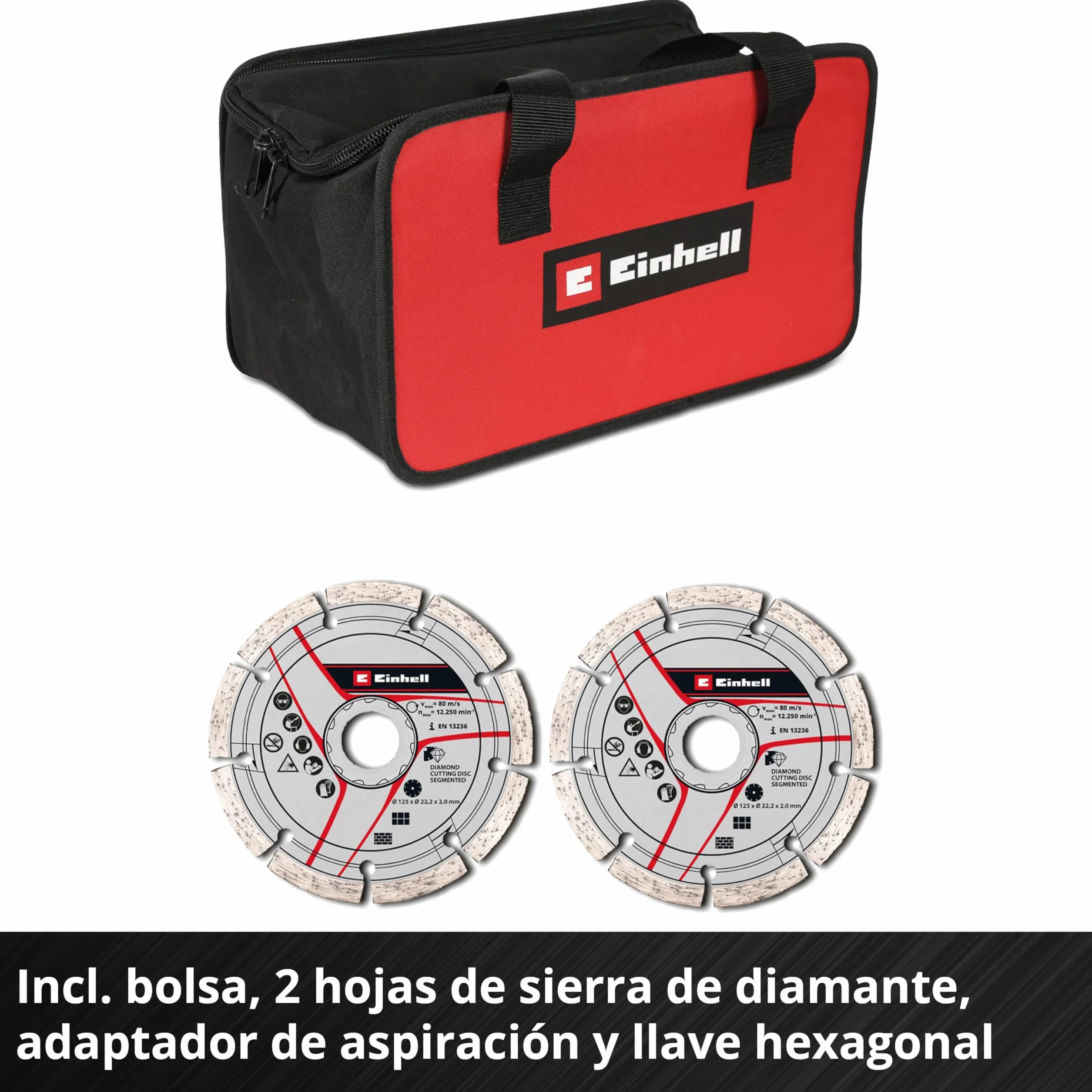 Einhell Professional Rozadora con batería TP-MA 36/30 Li BL-Solo Power X-Change (36 V, 1500 W, anchura de corte hasta 30 mm, profundidad de corte hasta 30 mm, incl. 2 discos de corte de diamante)