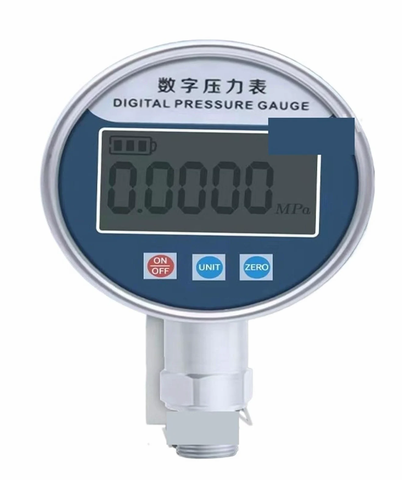 Manómetro electrónico Pantalla Digital LCD de esfera de 60 mm, Manómetro de presión negativa de vacío hidráulico Manómetro de presión de aceite de agua(0-6Mpa)
