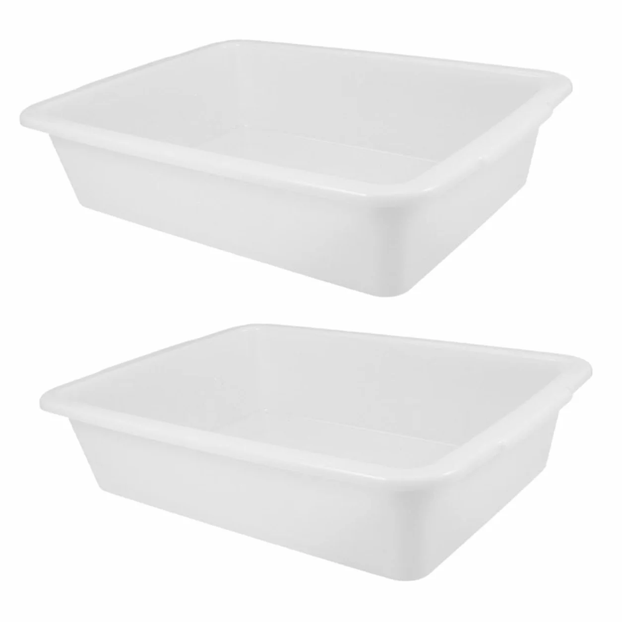 Veemoon Bandeja de laboratorio de plástico pequeña 24x17x6.5 cm resistente a ácidos almacenamiento reactivos químicos