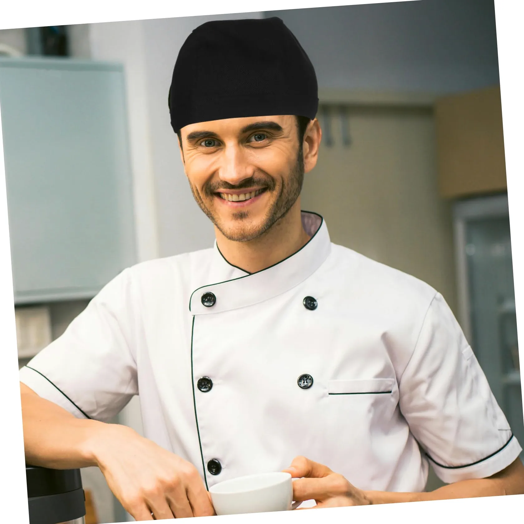 iplusmile 6 Gorros de Chef Unisex para Cocina y Restaurante, Sombreros de Cocina de Catering con Lazos, Algodón Transpirable, Resistentes al Aceite Desgaste, Estilo Clásico y Creativo