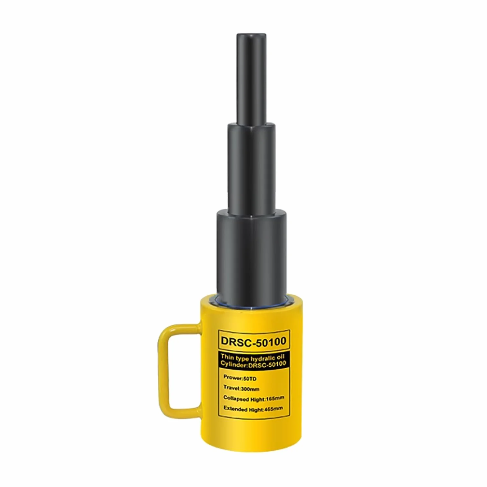 Gato hidráulico extralargo, gato industrial 50T, gato hidráulico de cilindros múltiples, gato hidráulico de carrera 12in/300mm, cilindro hidráulico de elevación, cilindro hidráulico portátil(50T/11023