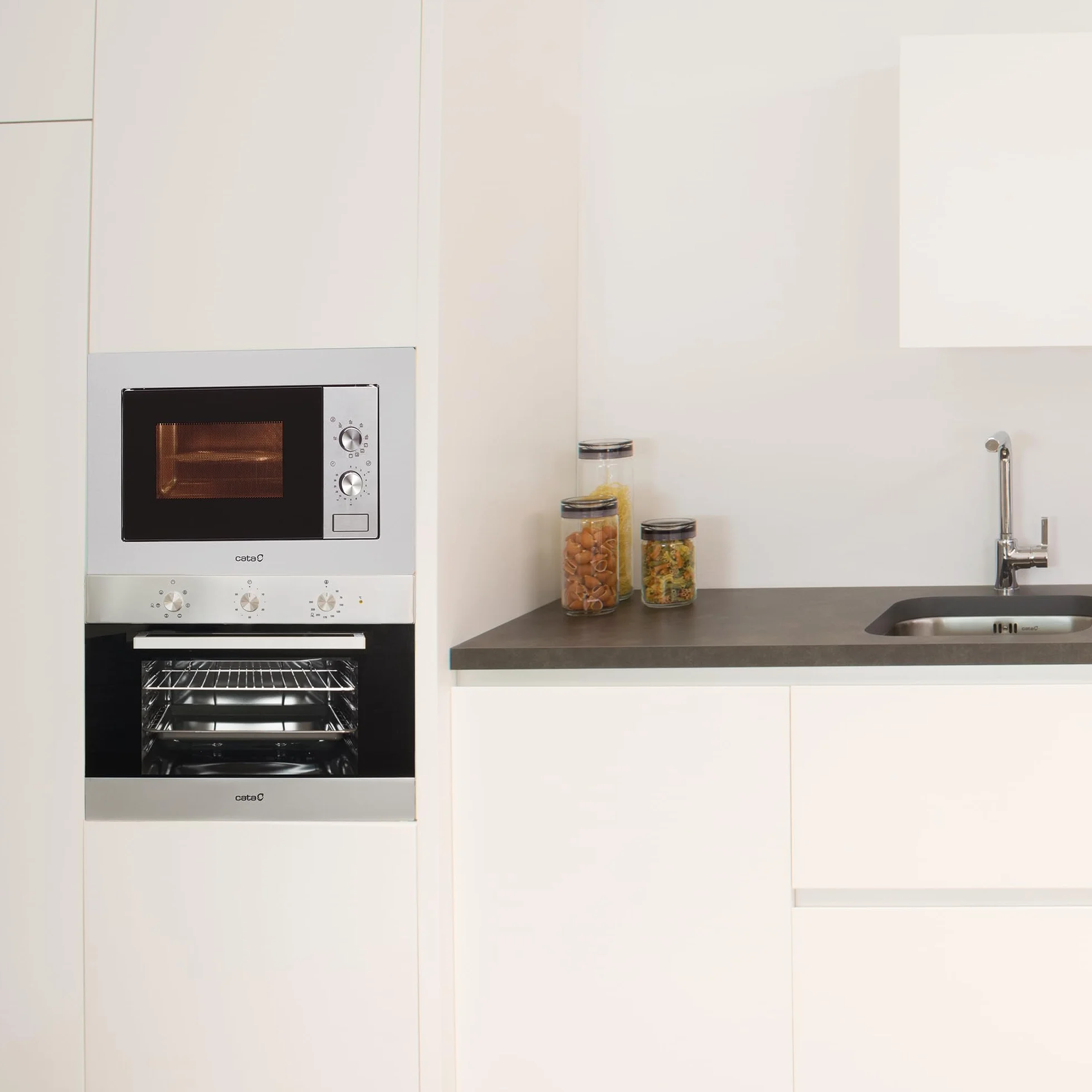 Cata ME 4006 X Horno Limpieza Aquasmart Multifunción 6 Funciones Negro Acero Inoxidable