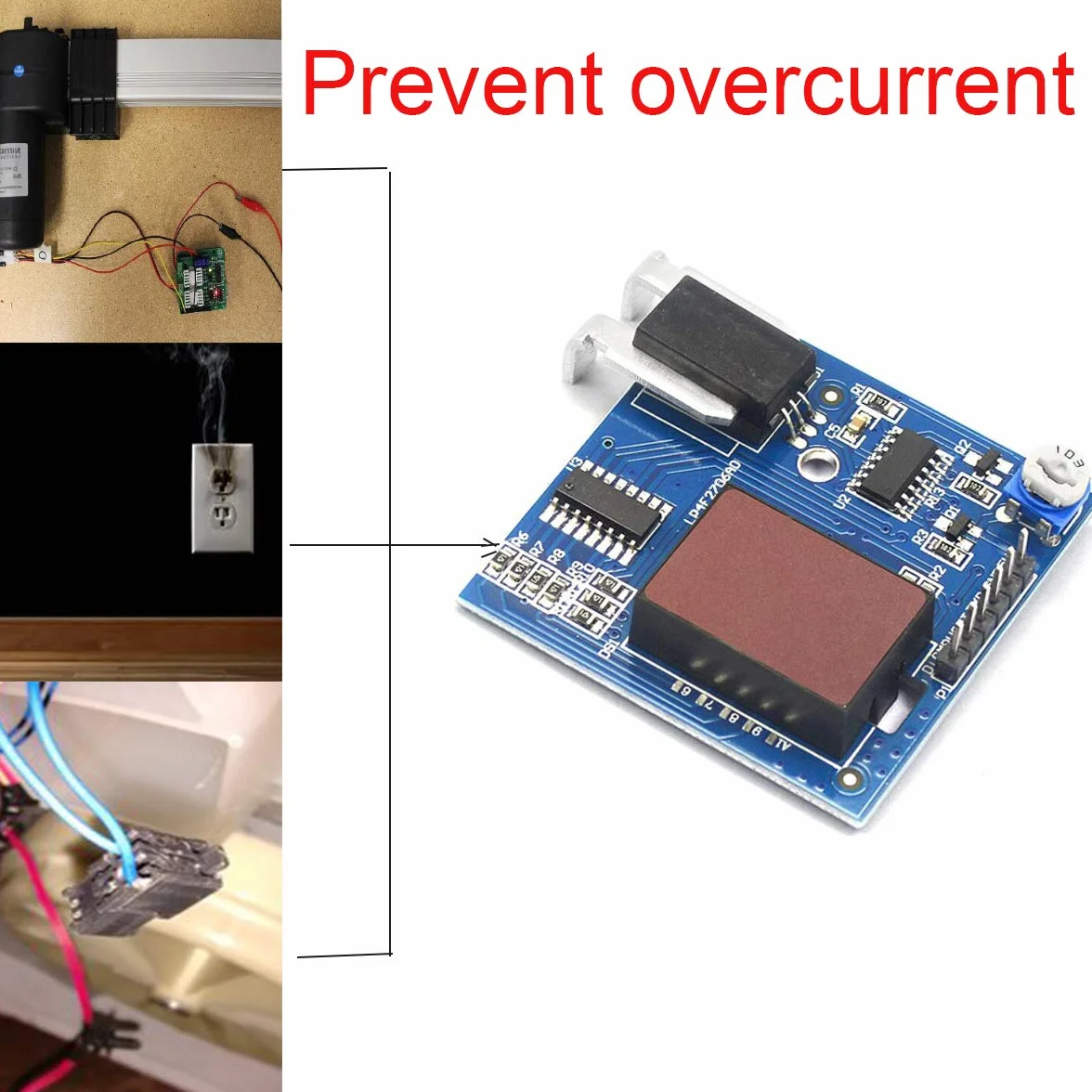 Módulo de rango de sensor de corriente Sensor de efecto Hall 30A, amperímetro compatible con sensor de corriente para Arduino, Raspberry Pi