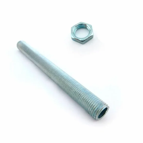 Varilla roscada hueca M10 1 metro con 10 tuercas métrica 10 para fabricación de lámparas
