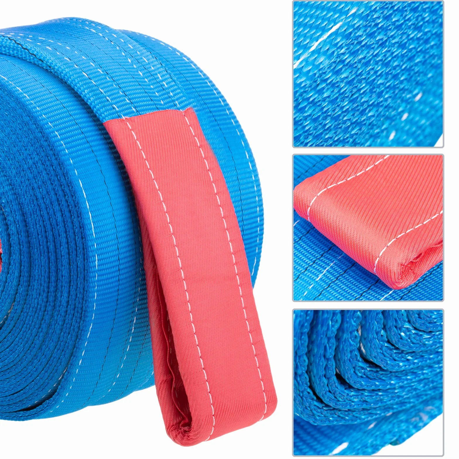 PrimeMatik - Correa de Carga, Eslinga de Carga de 5 m x 240 mm 8000 Kg para izaje y grúas, Color Azul