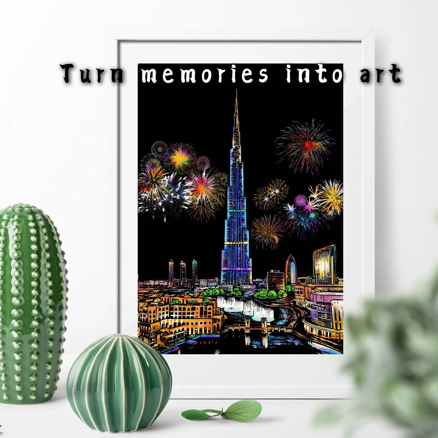Scratch Paper Rainbow Painting Sketch City Series Night Scene 4 Tools