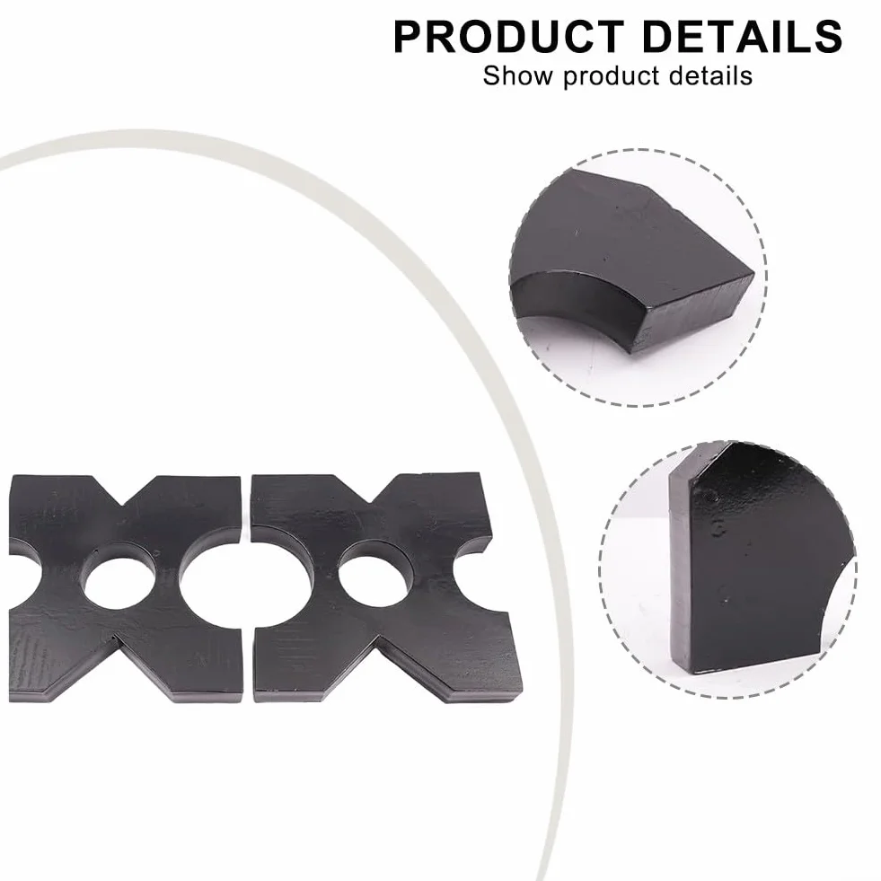 Gdfnmogo Juego de alfombrillas de prensa hidráulica en forma de flor de ciruelo – 18 x 18 x 2,5 cm y 12,7 x 12,7 x 2,5 cm, placas de soporte de metal para maquinaria de taller, negro, 2 piezas (180 mm