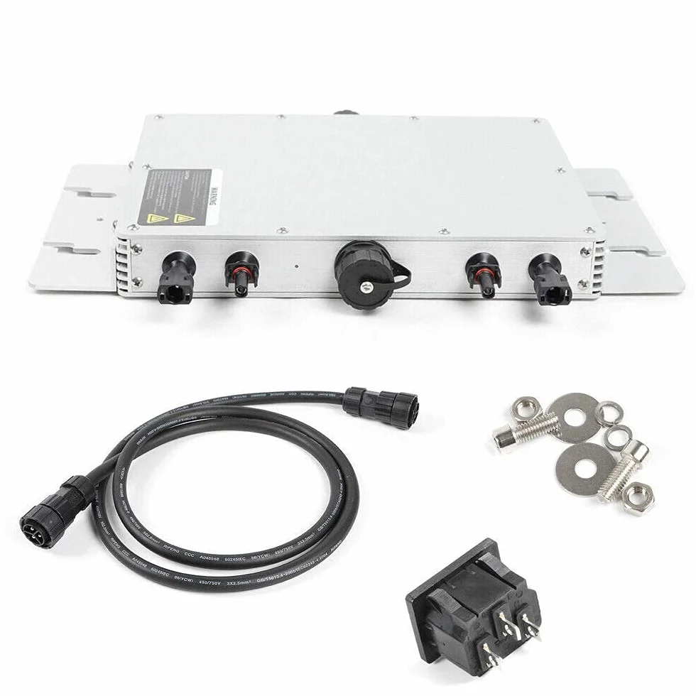 WVC-1200W 373,9 x 284,5 x 38 mm inversor 1200 W, micro inversor de red solar, inversor DC MPPT, inversor de energía para balcón