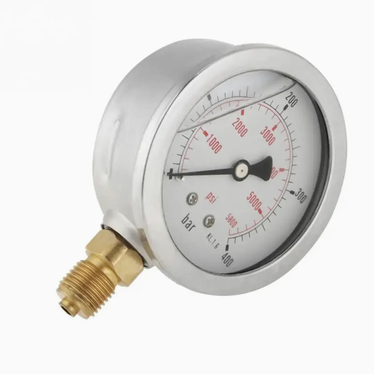 Manómetro hidráulico de 0-400 Bar y 0-5800 PSI, G1/4, Esfera de 68 mm, Herramientas de medición