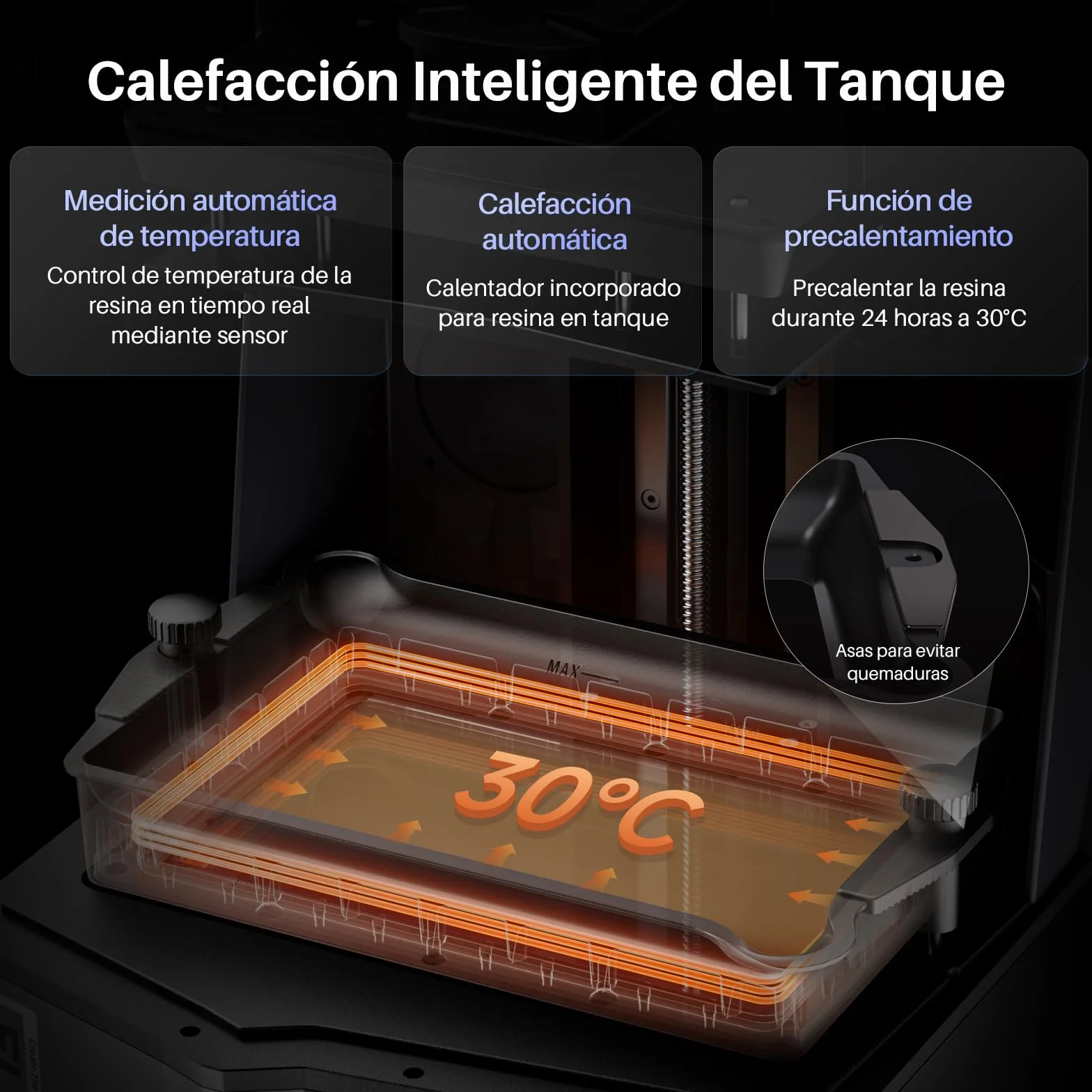 ELEGOO Saturn 4 Ultra 16K Impresora 3D Resina, Calentador de Tanque Inteligente, Impresión de 150 mm/h, Cámara AI con Luz, Impresión en Clúster WiFi, Gran Tamaño de Impresión: 211,68118,37x220 mm³