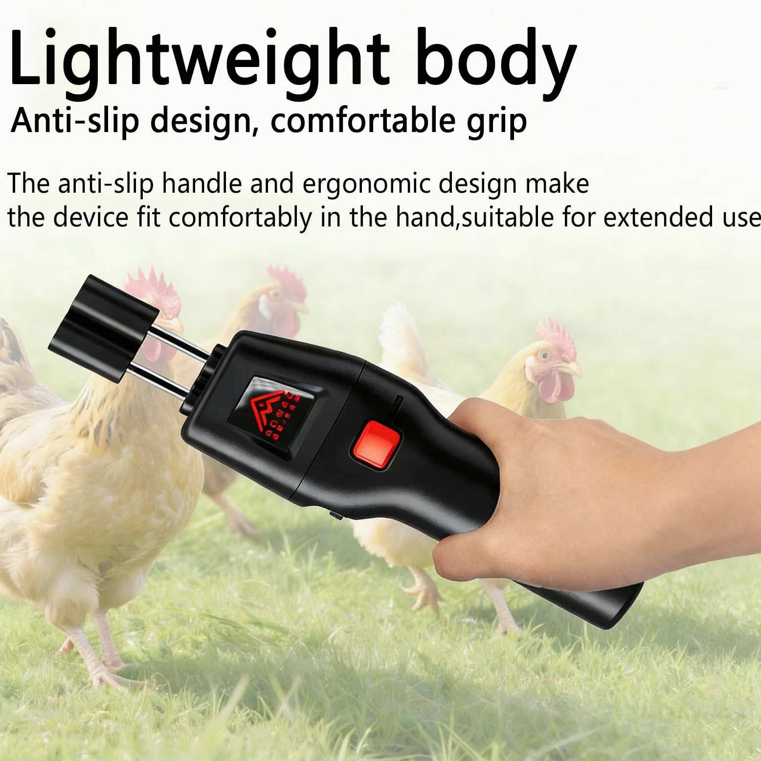 Máquina eléctrica de plumas de aves de corral, diseño de mano con cabezal desmontable y ajuste automático de cono para procesamiento de pollo, pato y ganso