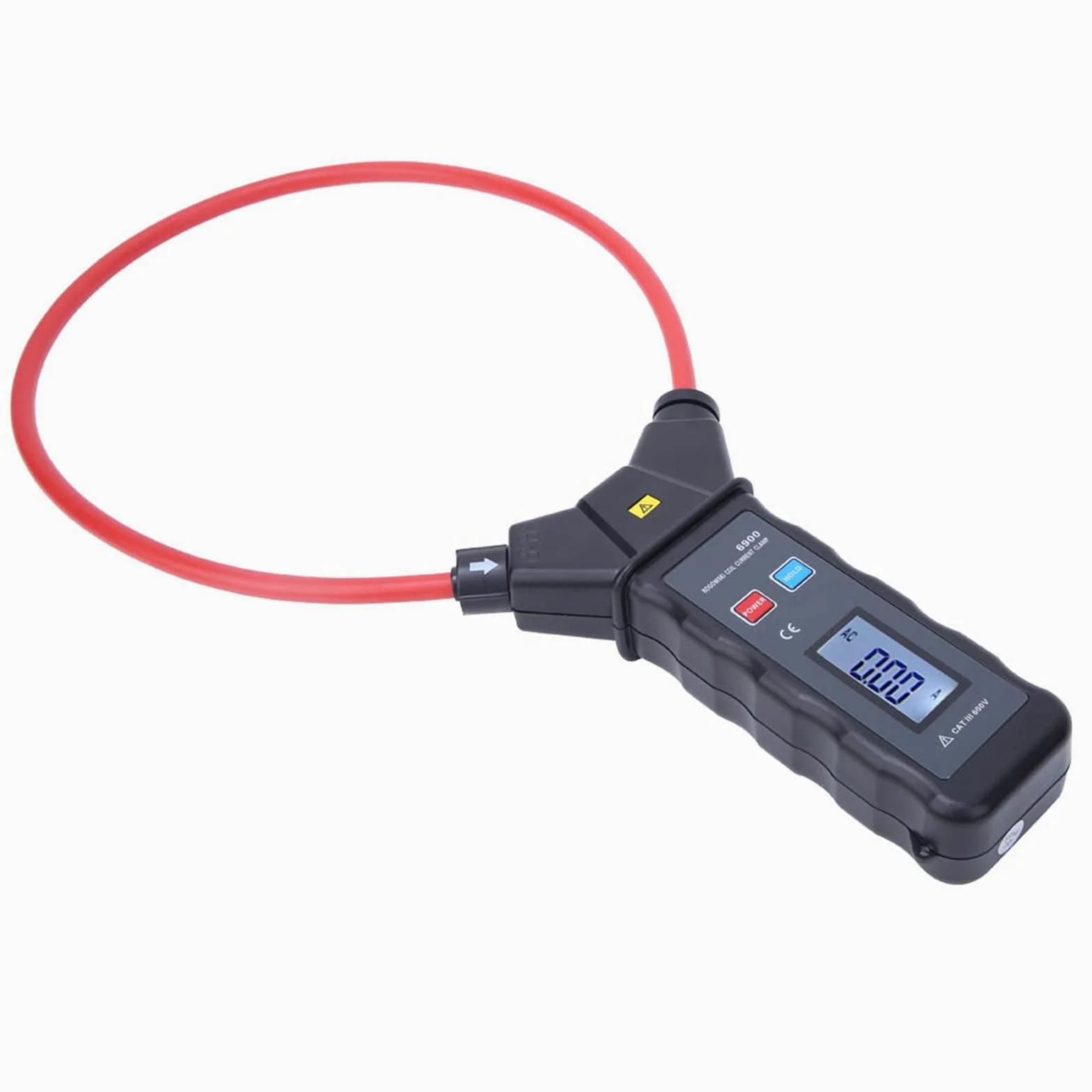Alomejor Medidor de Abrazadera de Bobina Flexible Herramienta de Medición de Alta Corriente para Electricistas Diseño Duradero de 200 Mm de Diámetro