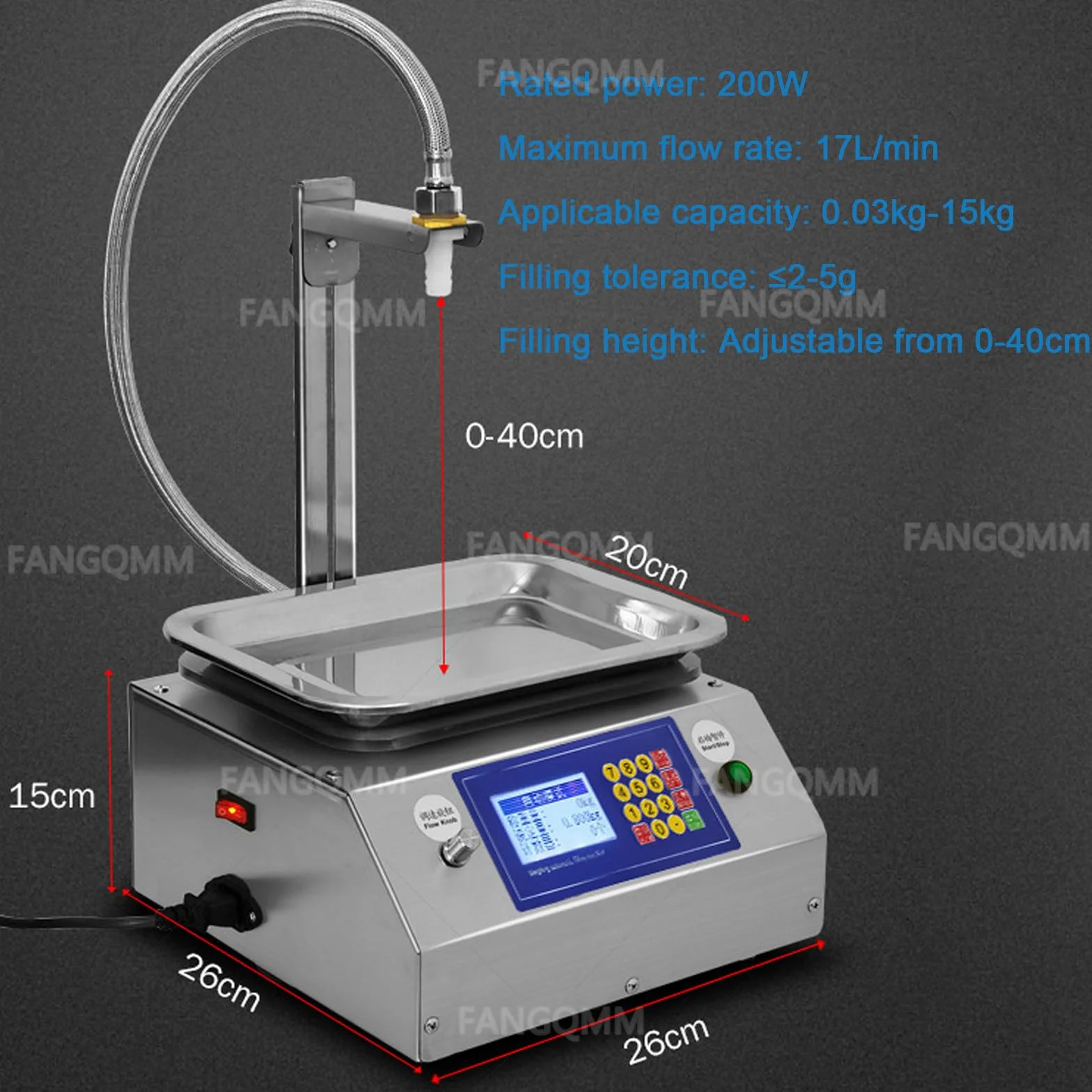 Máquina Automática de Llenado de Líquido, Llenadora de Botellas Bomba Diafragma de Control Digital Máquina de Llenado Automática para Leche, Agua, Vino, Bebidas