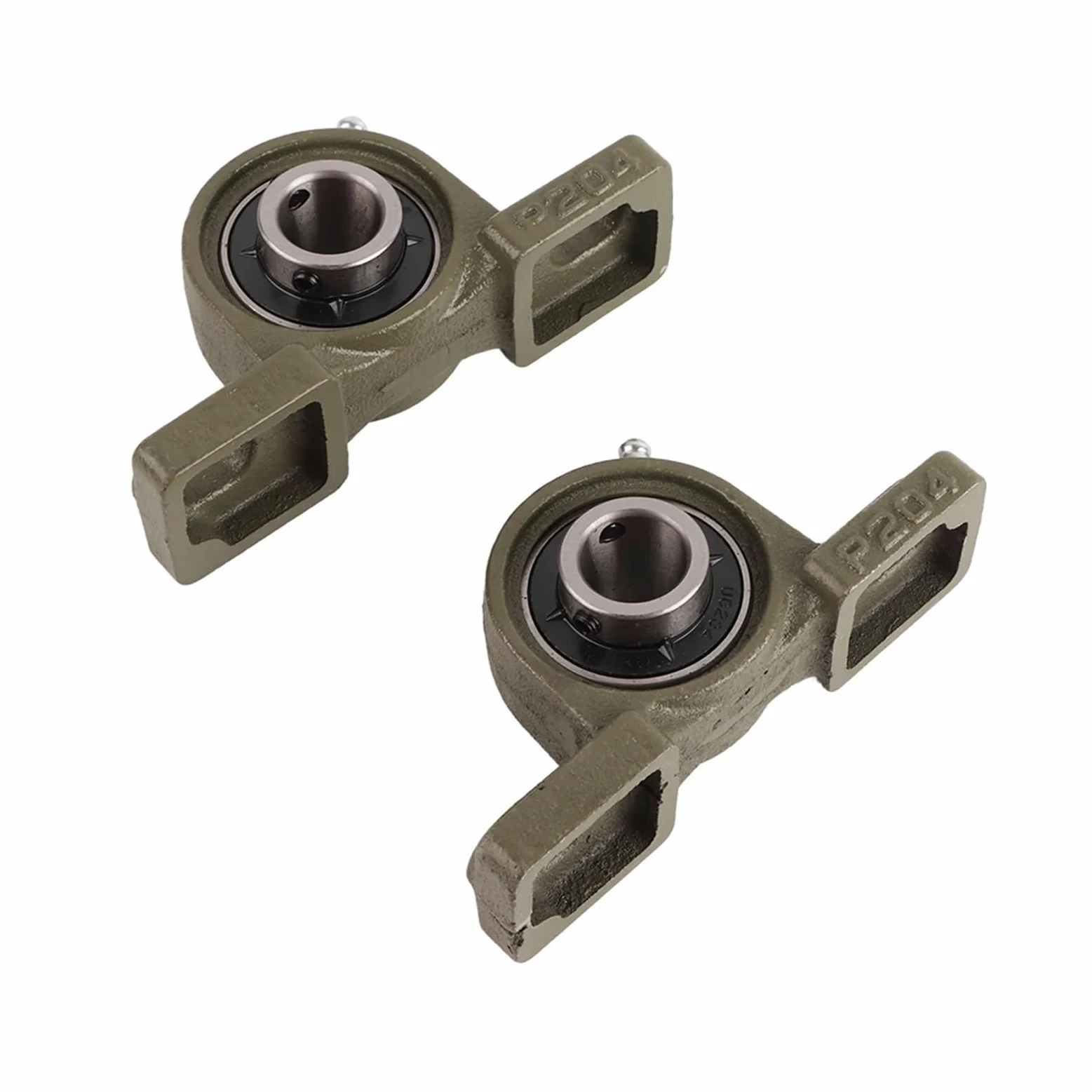 Rodamientos pequeños, 2 piezas, 12-80 mm de diámetro, rodamiento de bolas de dos pernos, carcasa de bloque de almohada, rodamiento de autoalineación, soporte de eje, rodillo esférico(UCP205 25 mm)