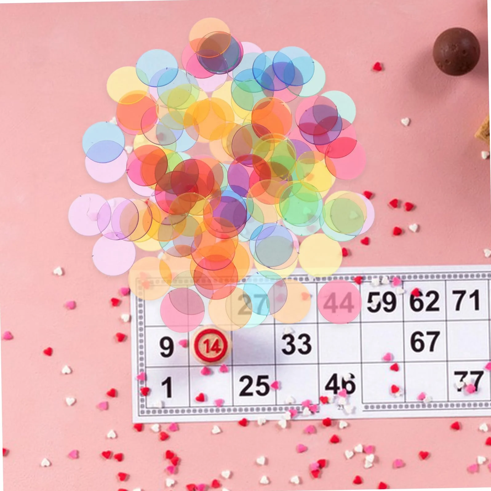 Fichas Transparentes de 19mm para Bingo y Juegos Educativos, 100 Piezas de Plástico Abs
