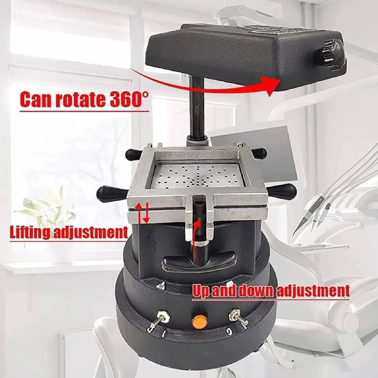 Máquina De Moldeo Por Vacío Dental 1200W, Equipo De Laboratorio De Termoformado, Herramienta De Fabricación De Material Bucal Para Laminador Dental, Sin Necesidad De Bolas De Acero